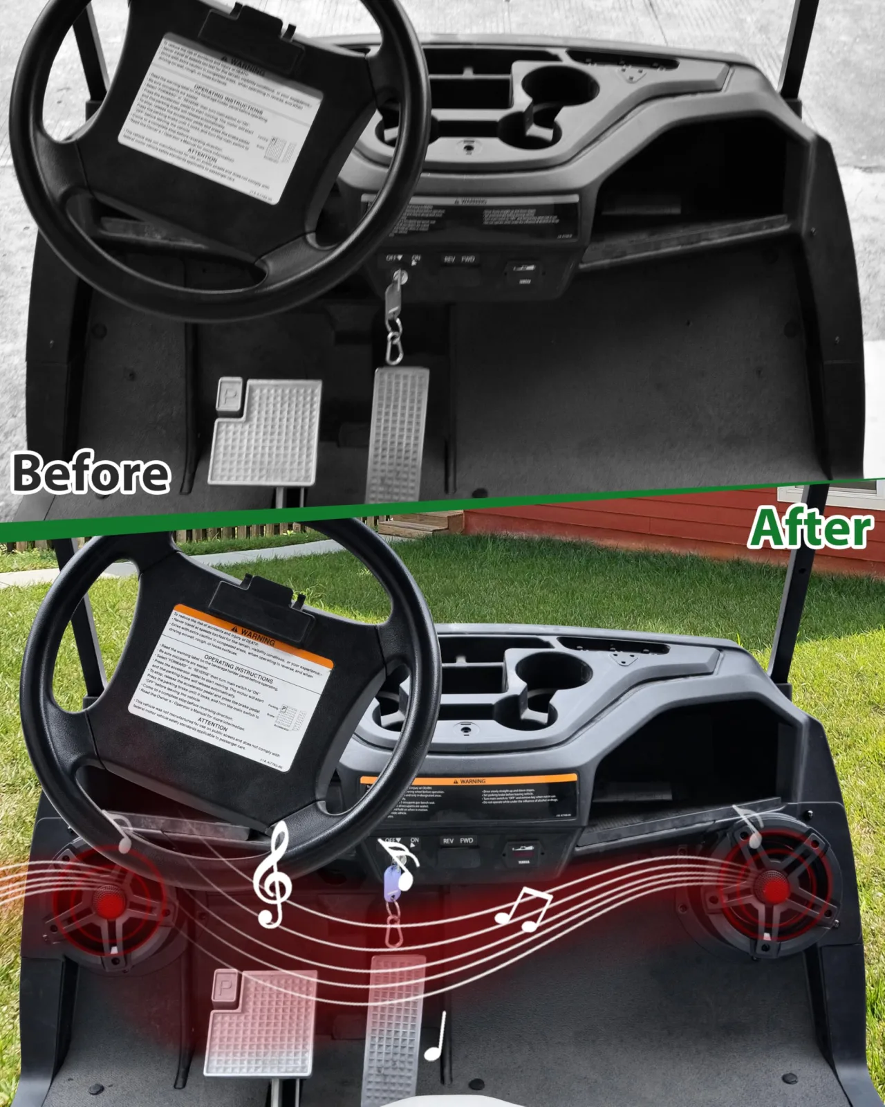 SAUTVS Speaker Pods for Yamaha Drive2 G29 Golf Cart image 2