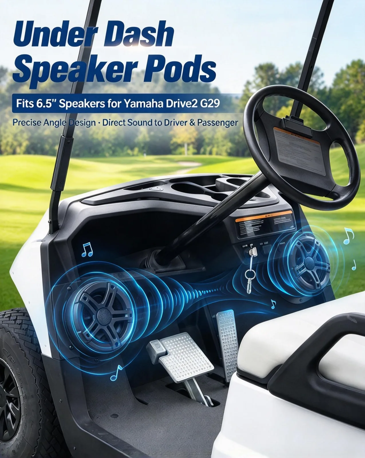 SAUTVS Speaker Pods for Yamaha Drive2 G29 Golf Cart image 3