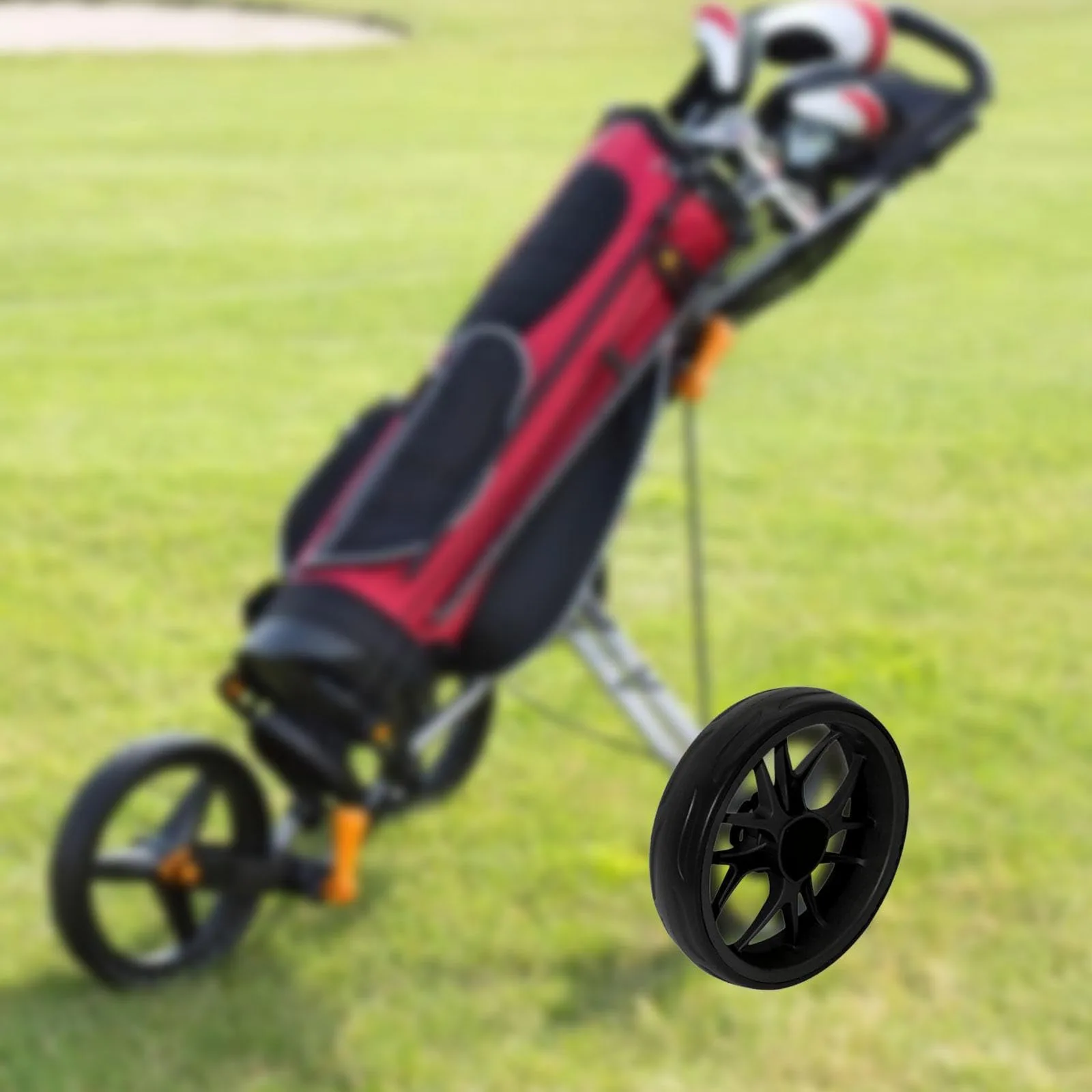 Aosekaa Golf Push Cart Replacement Wheel, 9 mm Axle image 4