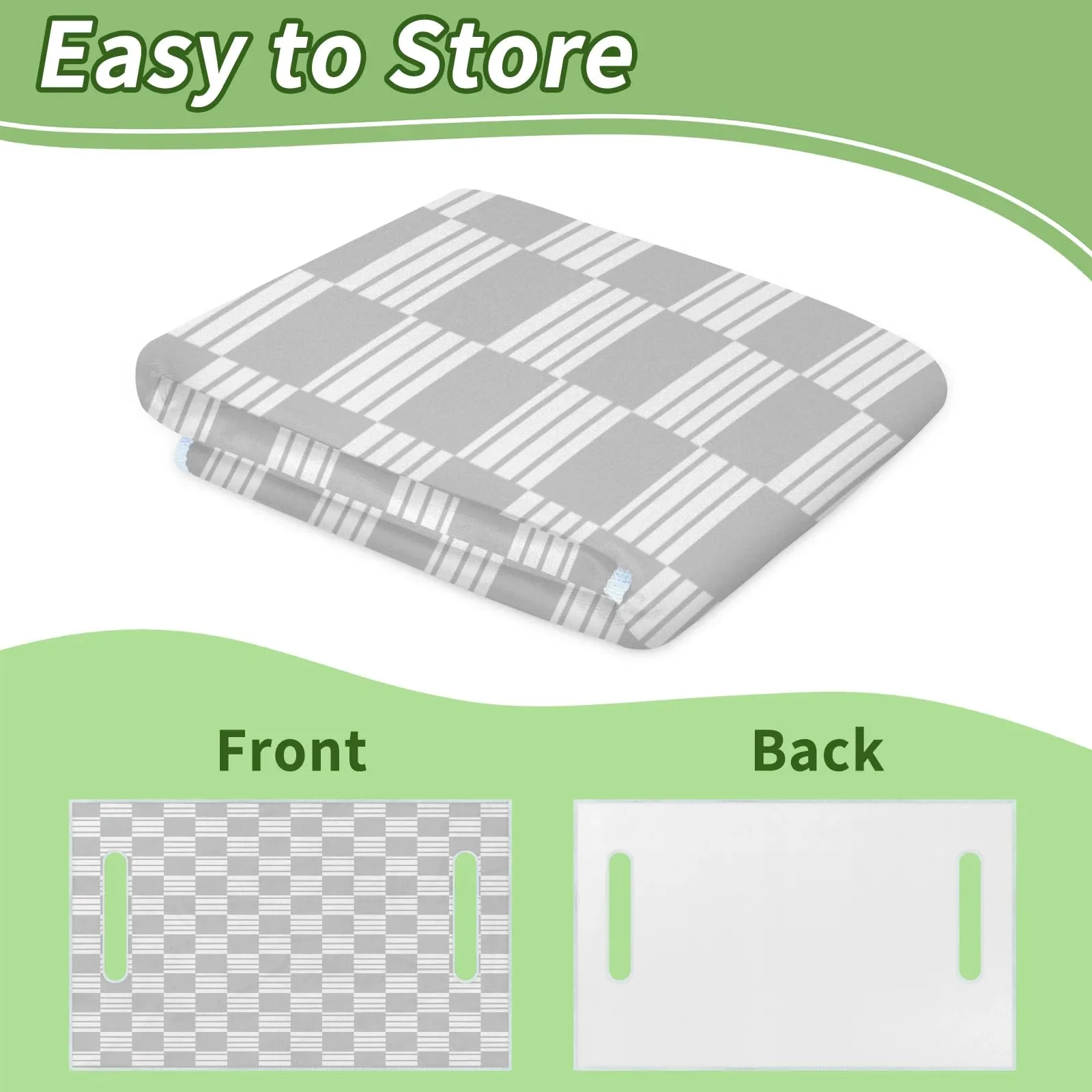 Tiveruda Gray Stripe Golf Cart Seat Cover, 51 x 31 in image 4