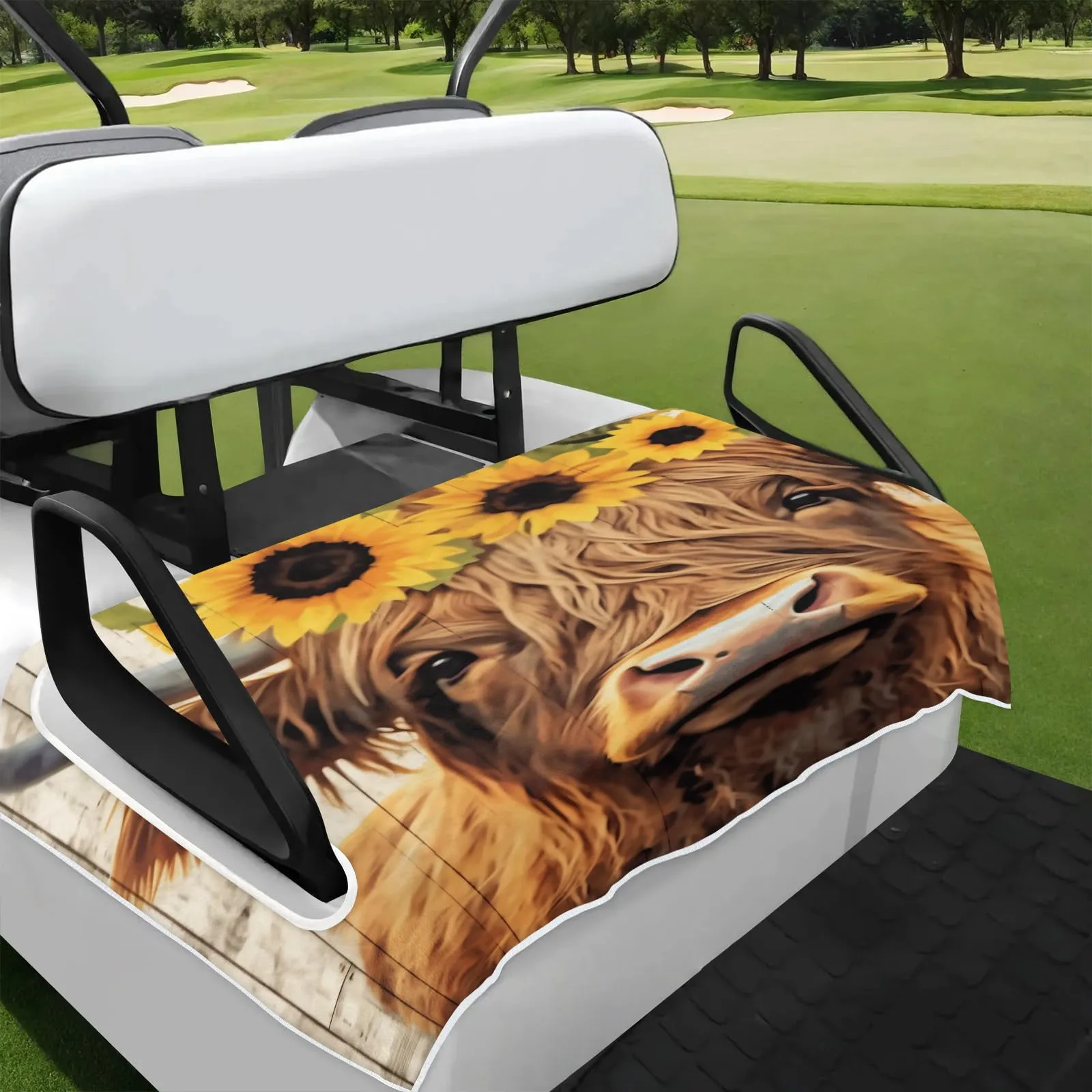Tiveruda Golf Cart Seat Cover for Double Seats, 51 x 31 in