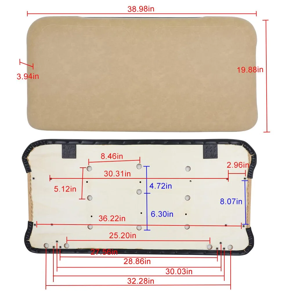 OCPTY Tan Seat Cushion for E-Z-GO TXT Front Seat image 3