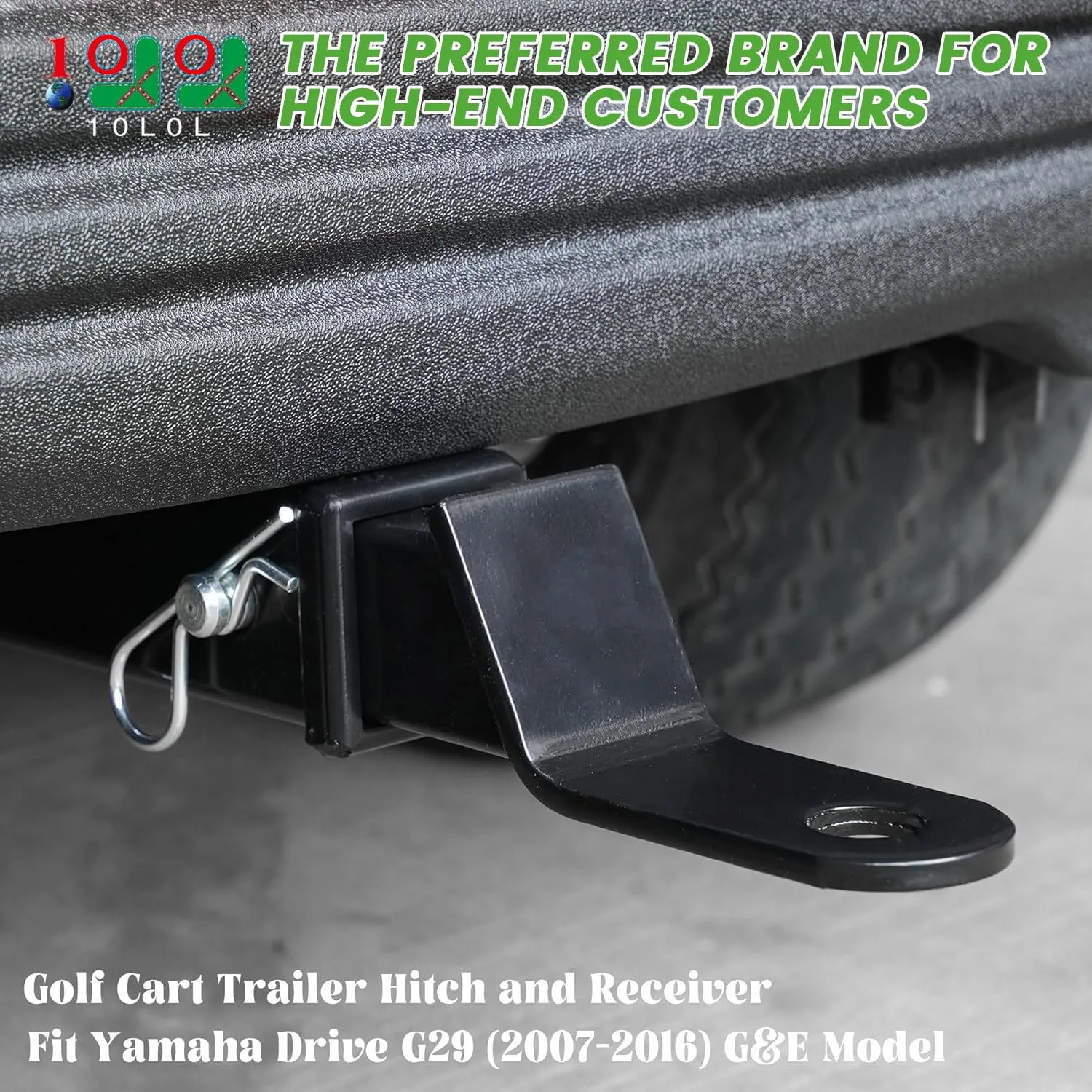 10L0L Rear Hitch Receiver for Yamaha G29 Drive 2007-2016 image 2