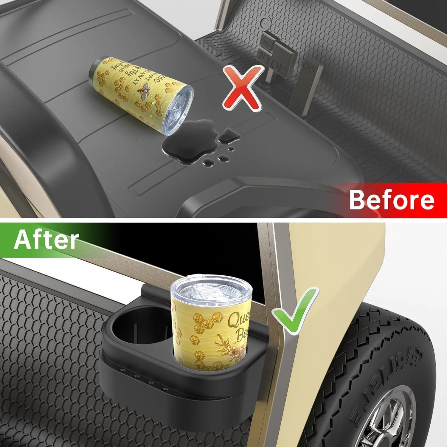 10L0L Club Car DS Dual Cup Holder, 1993-Up image 3
