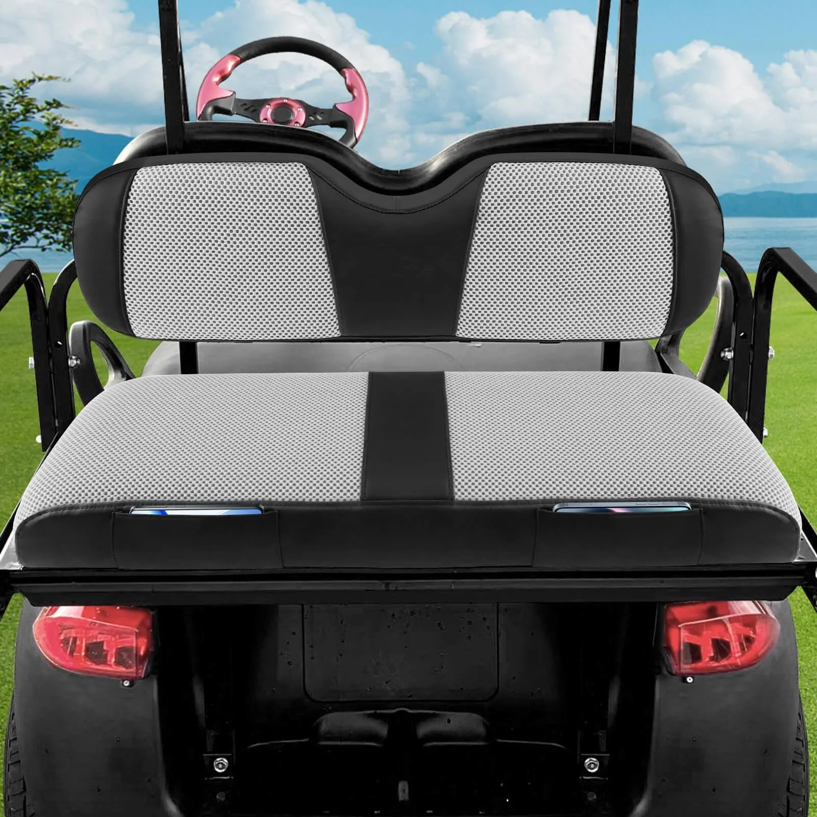 MOSNAI M520 Golf Cart Rear Seat Cover Set