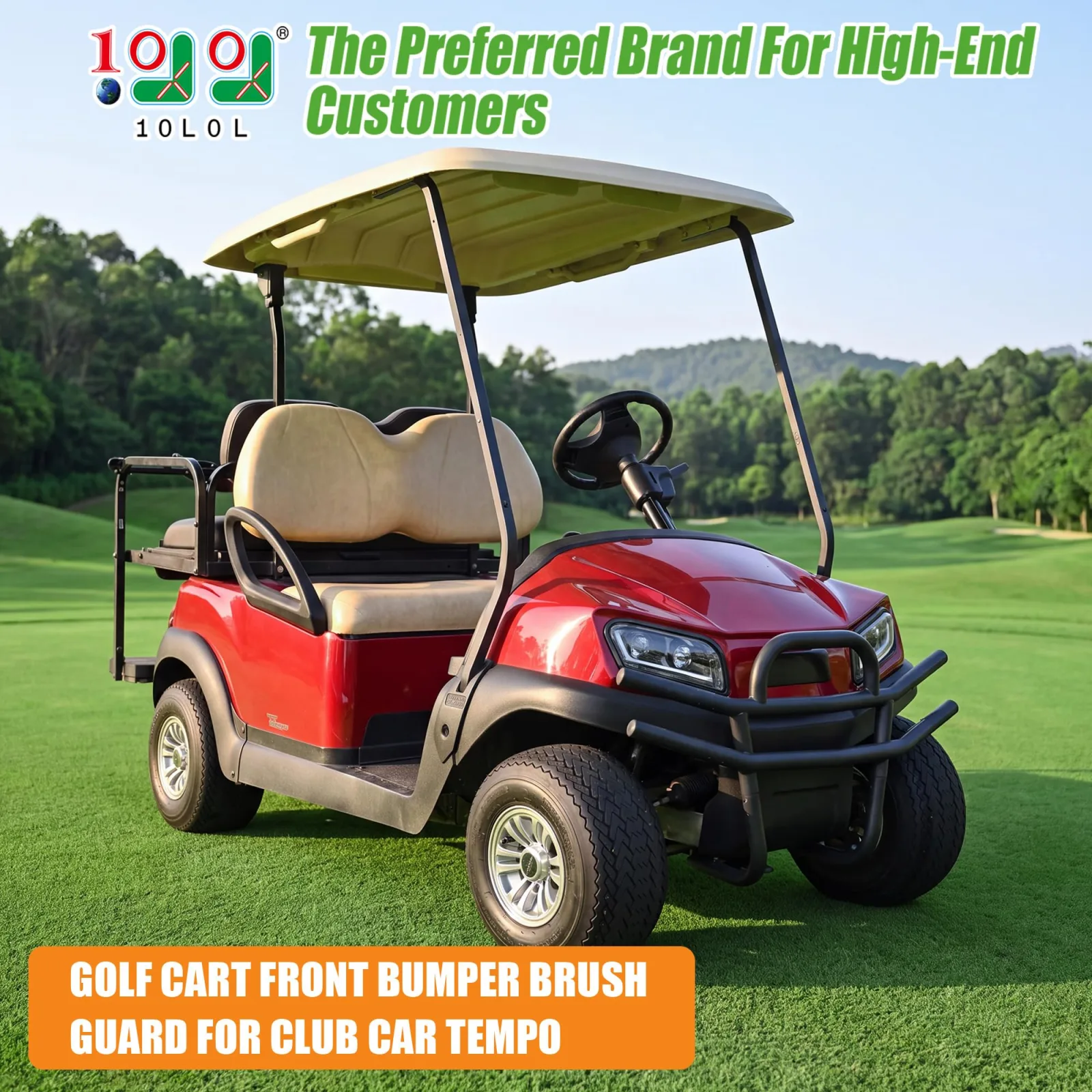 10L0L Front Brush Guard for Club Car Tempo image 2