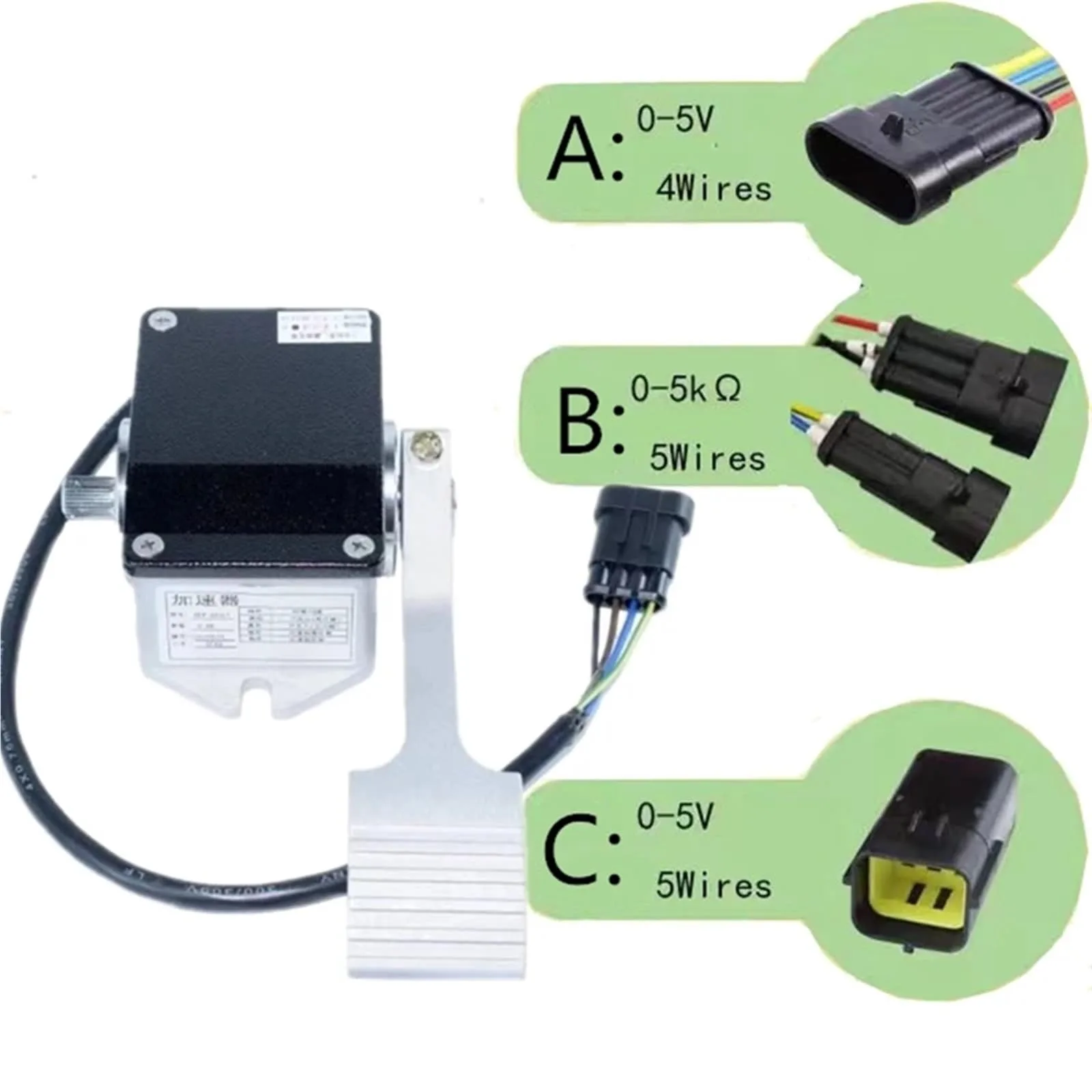 Golf Cart Electronic Accelerator Sensor Assembly, 0-5V/0-5kΩ image 2
