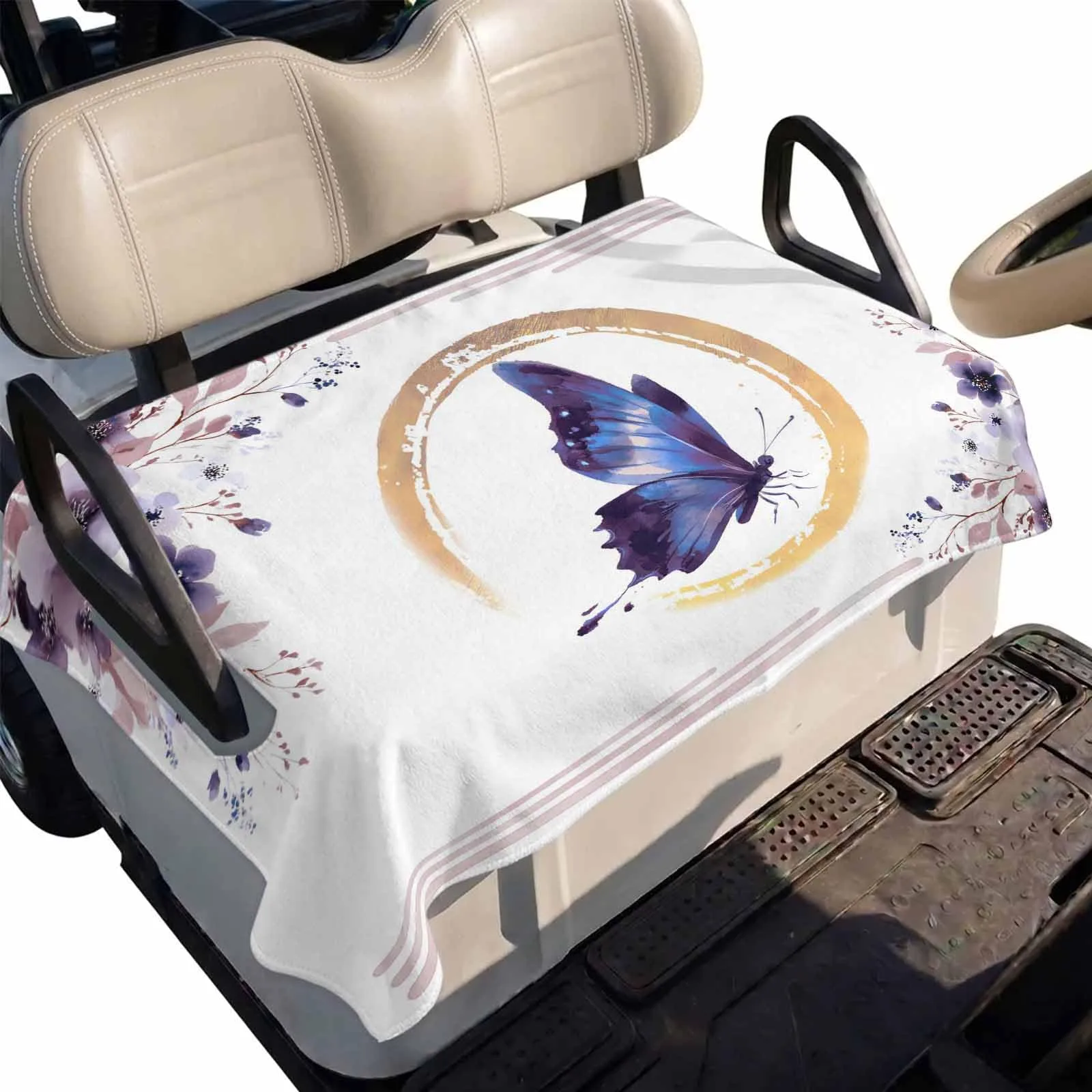 DecorLovee Purple Golf Cart Seat Cover 51 x 31 Inch
