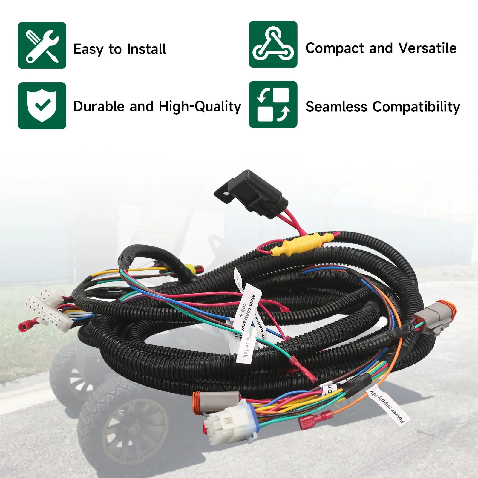 TTEEWIIG Main Wiring Harness for Club Car Precedent & Tempo image 4