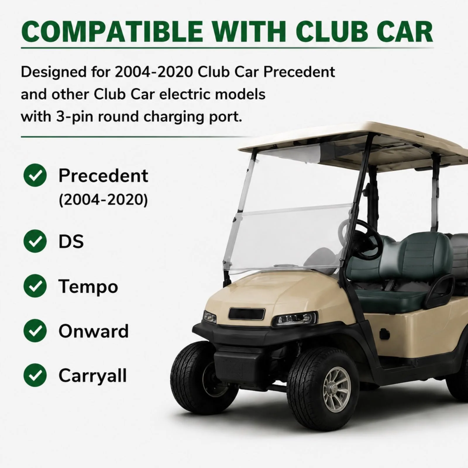BeiXu Charger Plug Adapter for Club Car 3-Pin Systems image 2