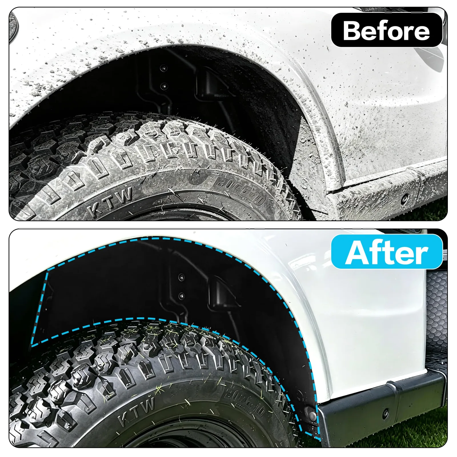 KAKABAS Rear Splash Guards for E-Z-GO RXV Valor 2025 image 2