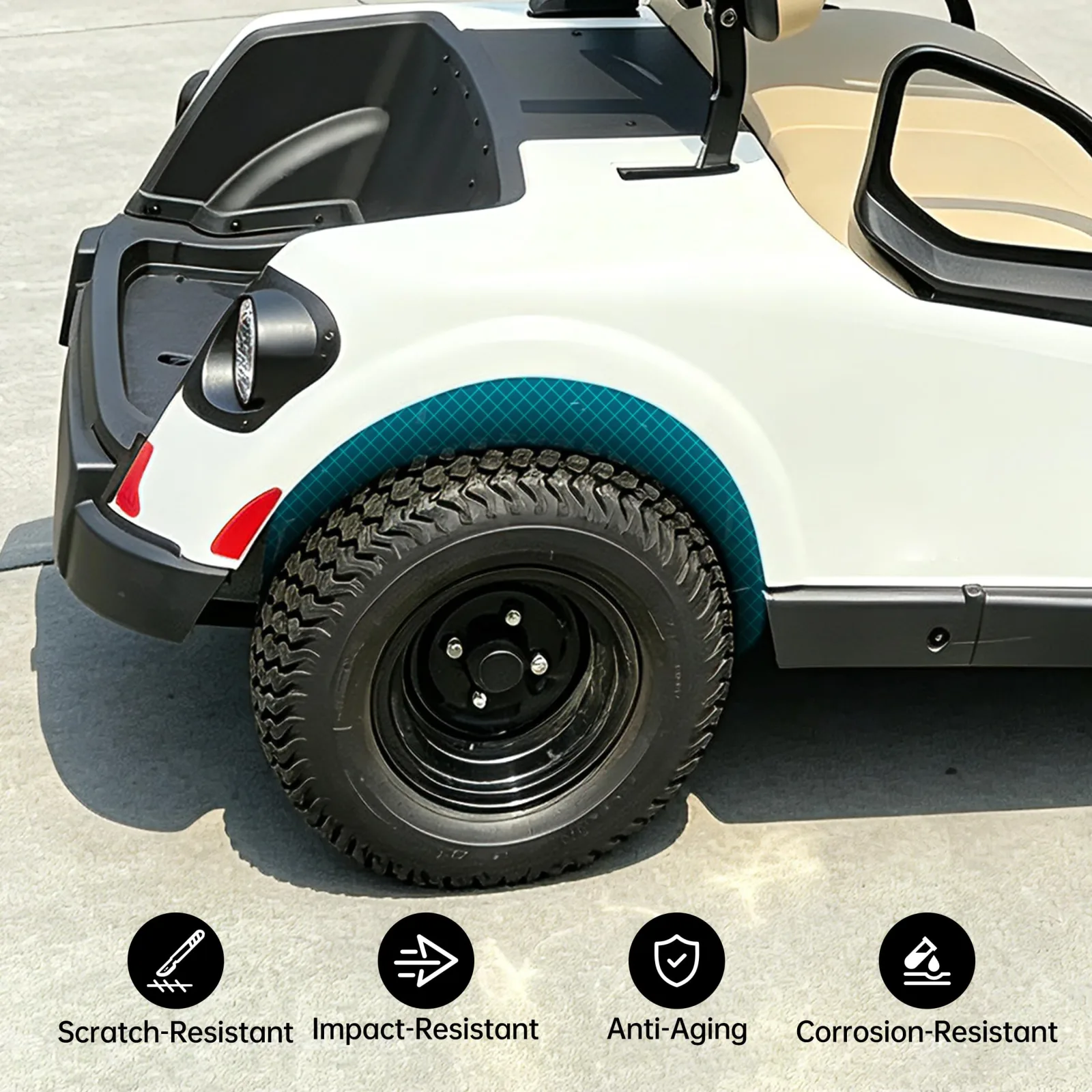 KAKABAS Rear Splash Guards for E-Z-GO RXV Valor 2025 image 3