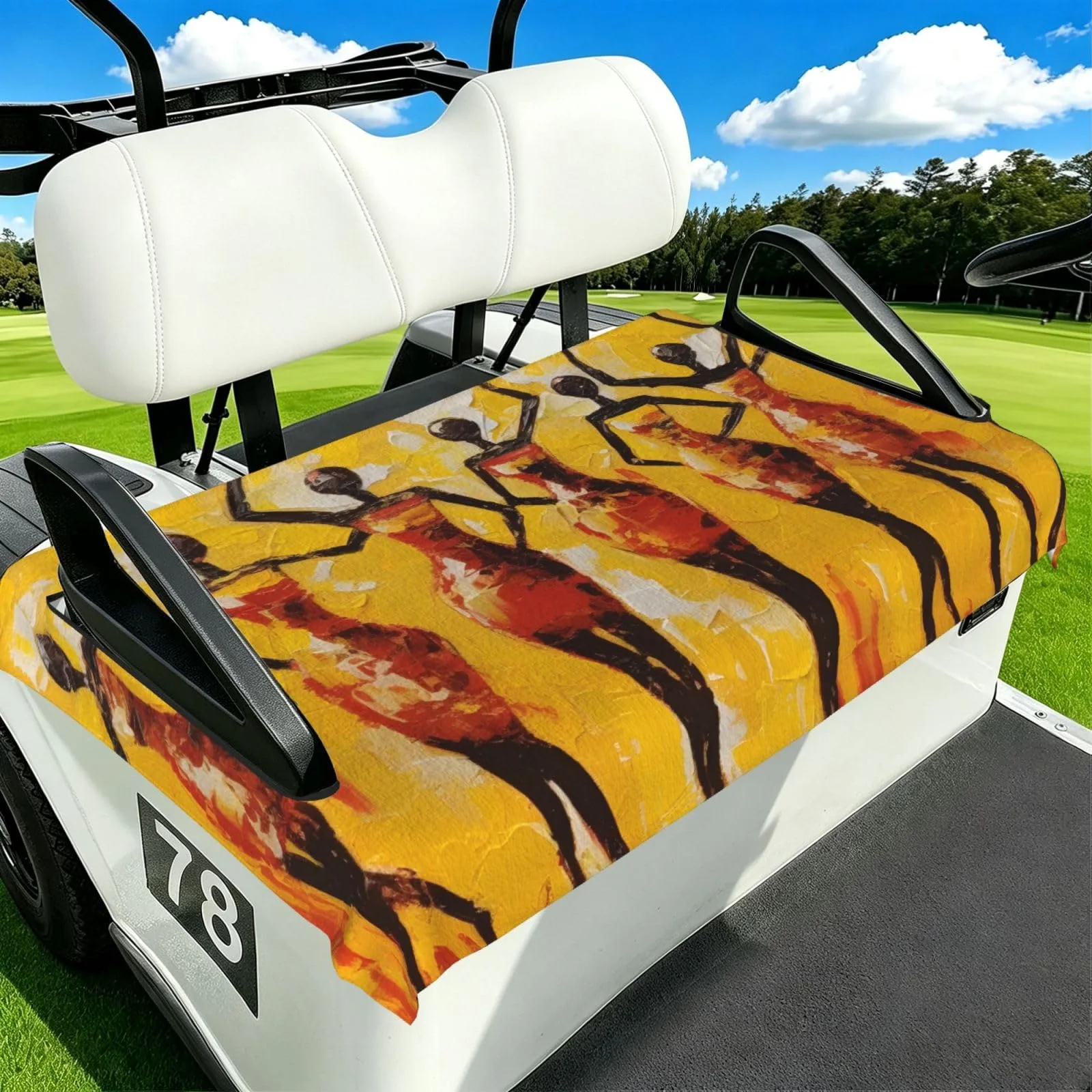AYCZN Golf Cart Seat Cover, 51 x 31 Inch Polyester