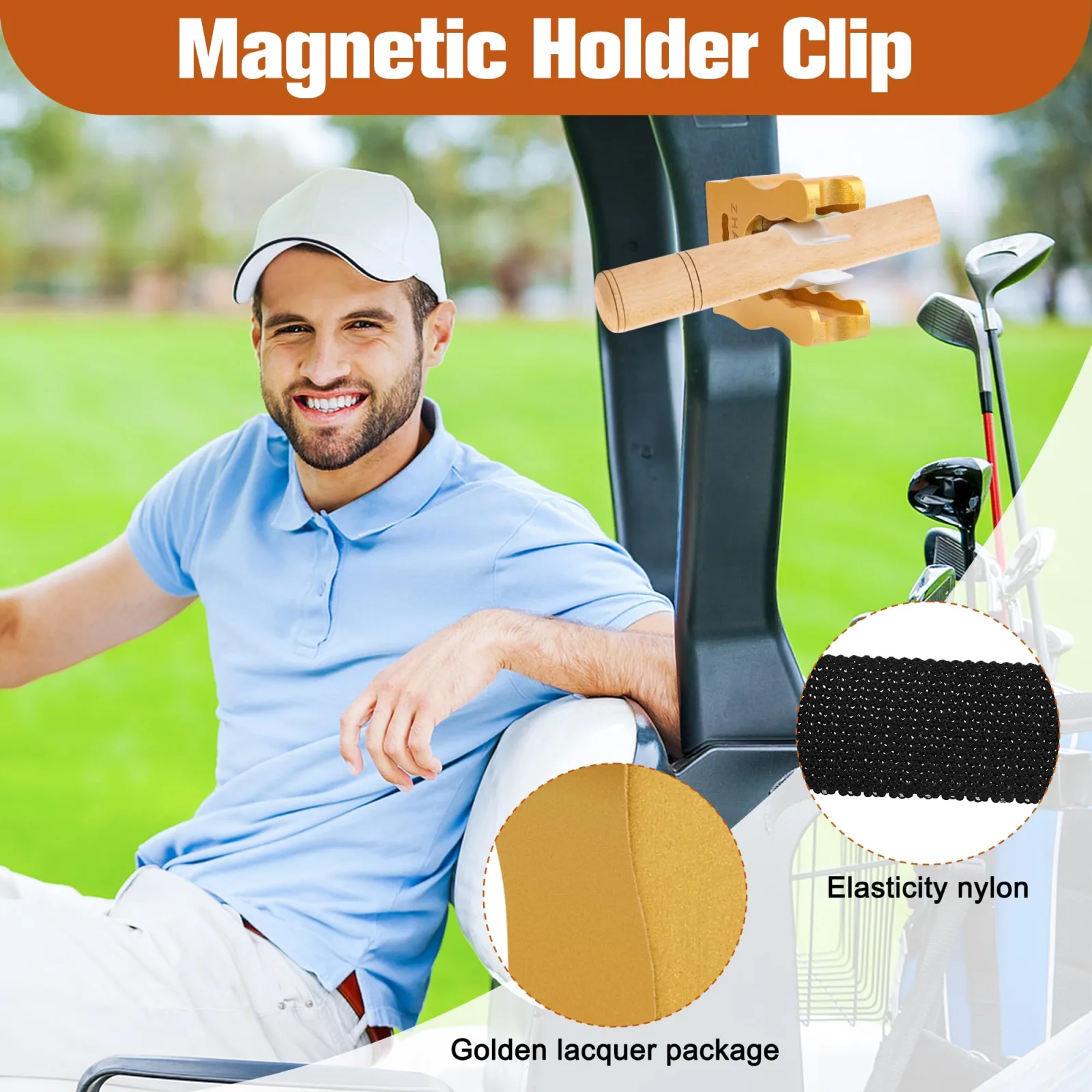 Zhaoyao Magnetic Holder Clip for Golf Cart image 3