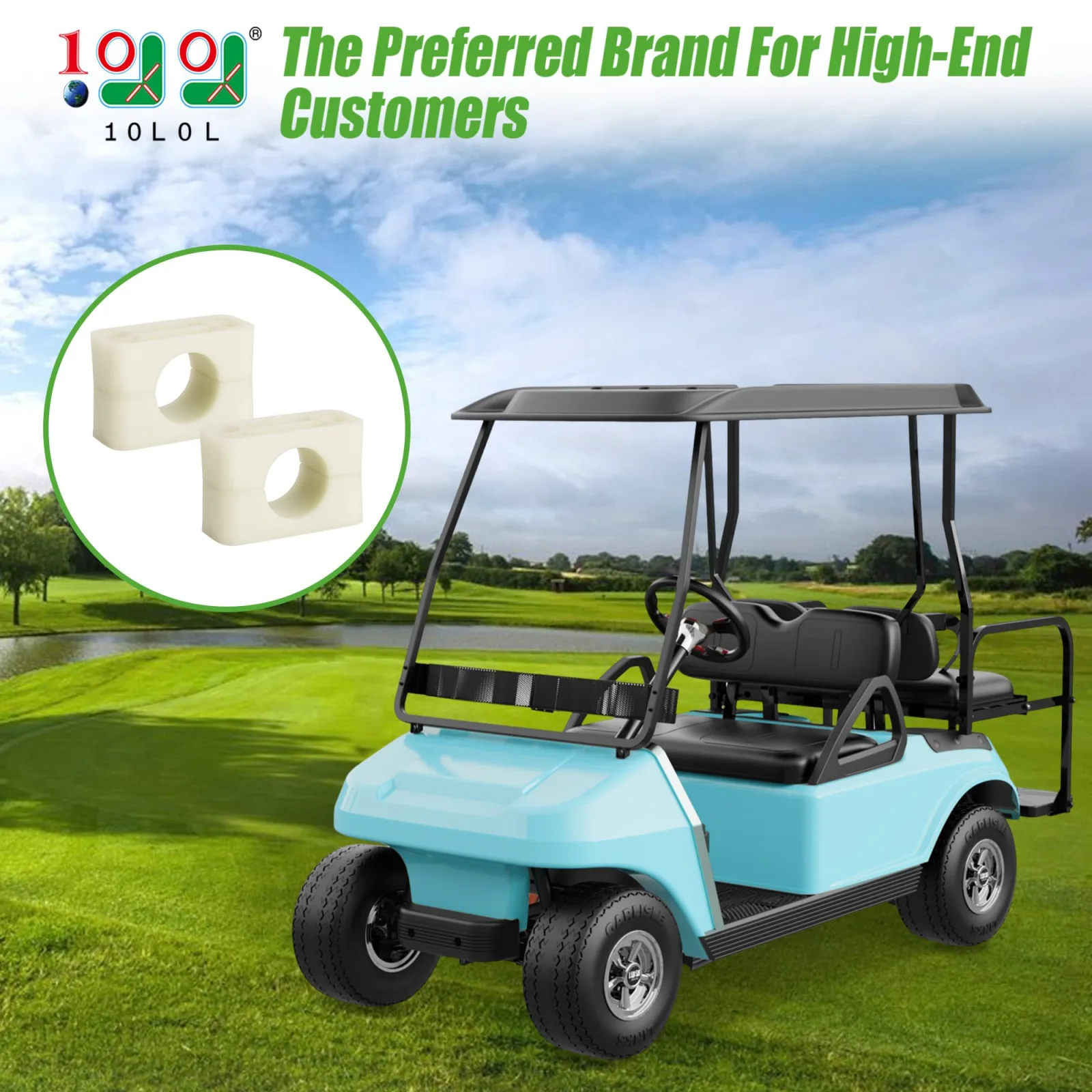 10L0L Brake Block Mounting Kit for Club Car DS & Carryall image 2