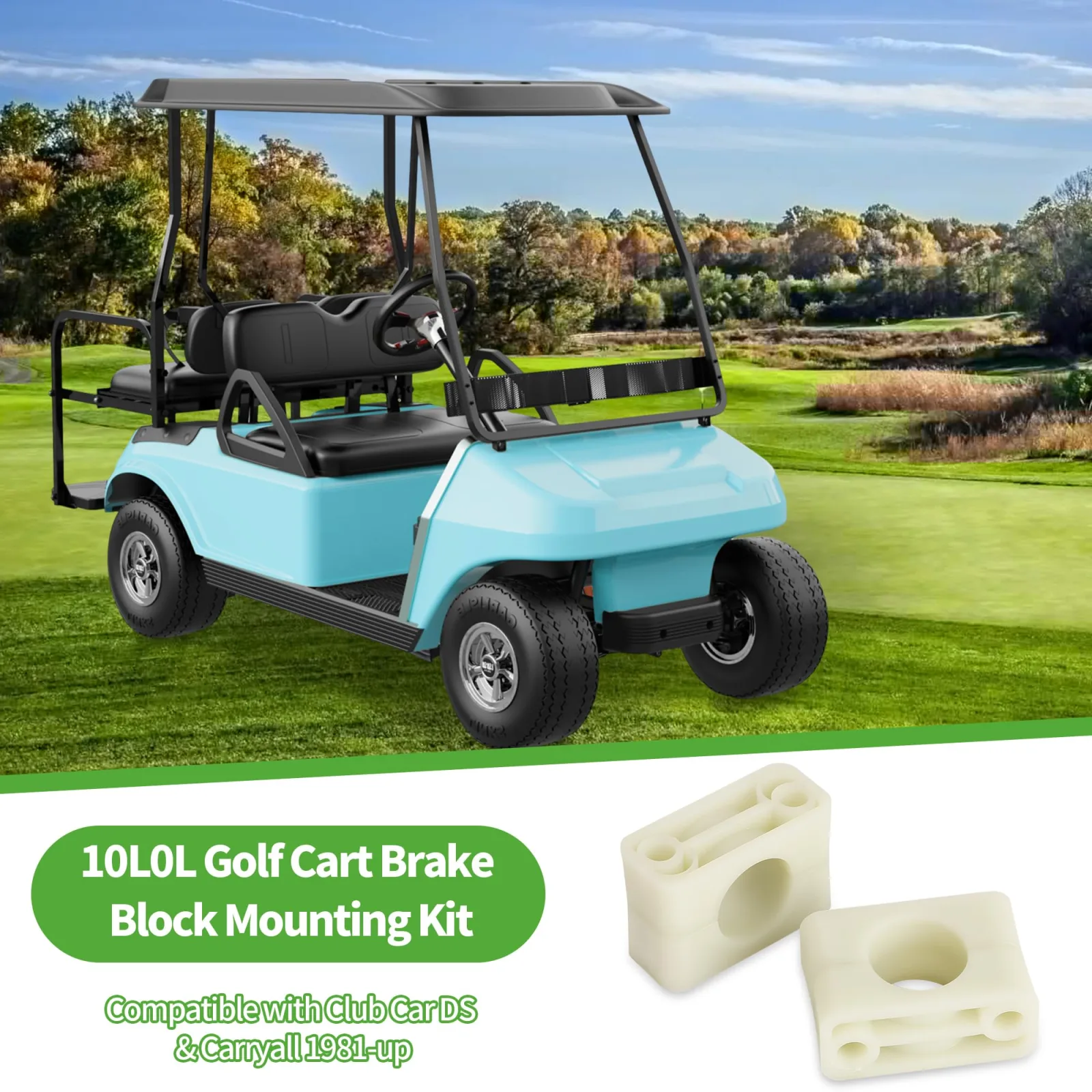 10L0L Brake Block Mounting Kit for Club Car DS & Carryall image 3