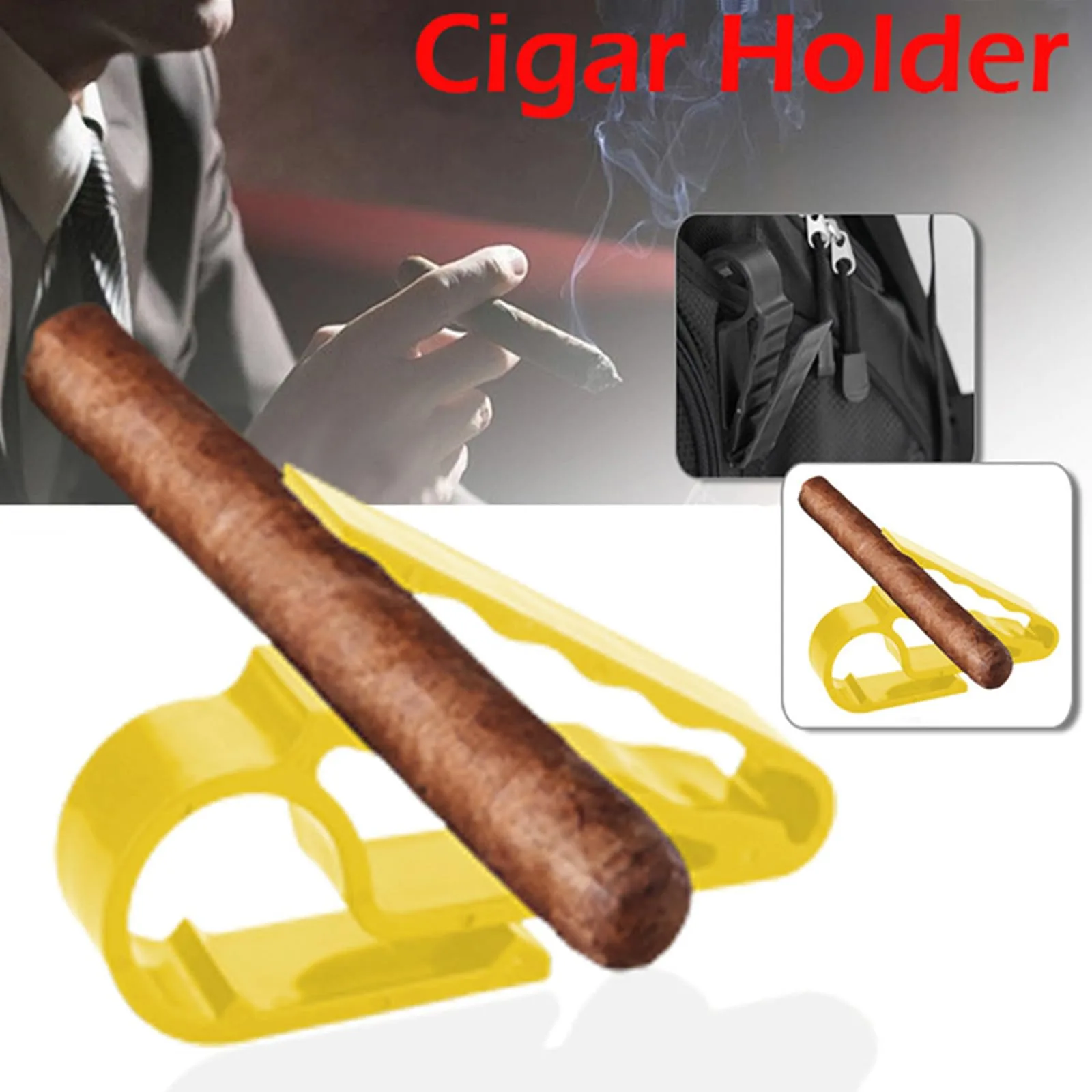 Yiudbaoo Cigar Holder Clip for Golf Carts — Model gholderiu (3-Pack) image 3