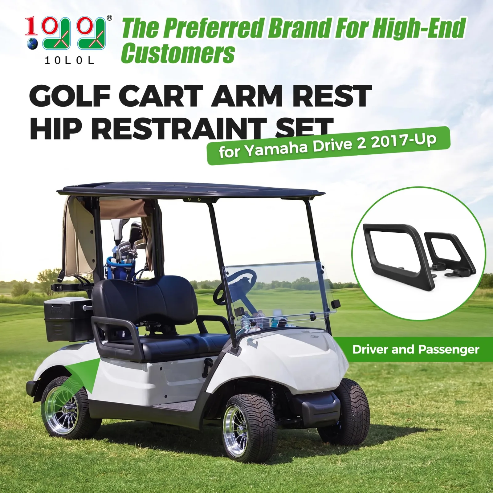 10L0L Yamaha Drive 2 Armrest Hip Restraint Set 2017+ image 2