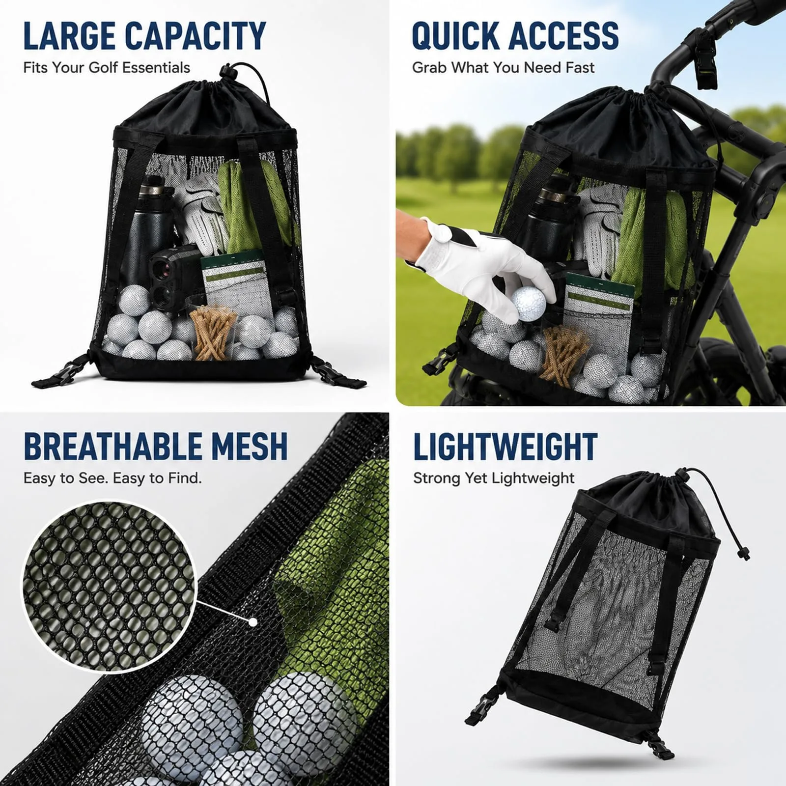Yoclacr Golf Push Cart Storage Bag for CaddyTek CaddyCruiser ONE Swivel image 3
