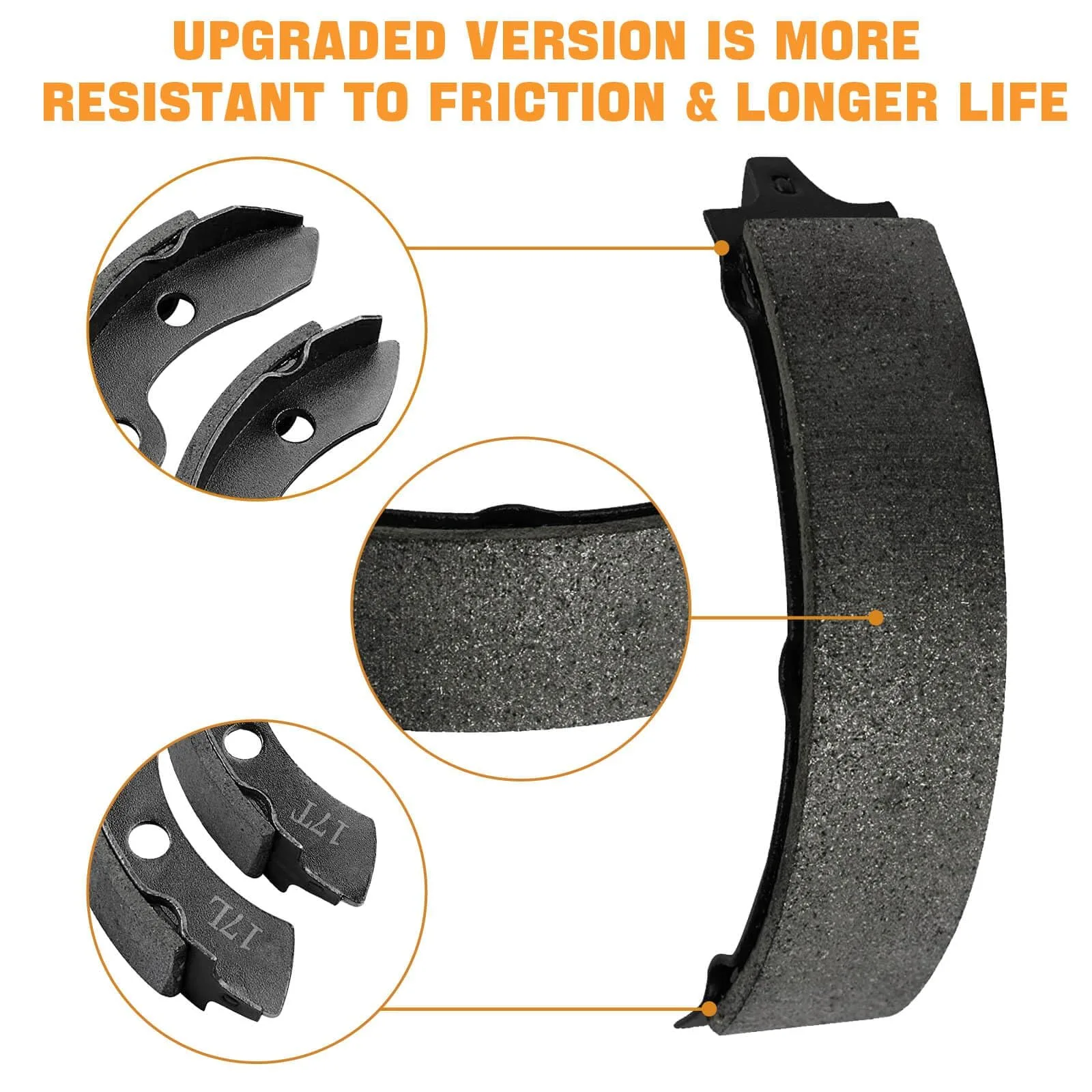 MOSNAI Brake Shoes for Club Car DS & Precedent, 1018232-01 image 4