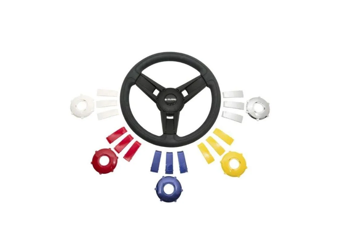 3G Gussi Black & Red Steering Wheel for Club Car Precedent image 2