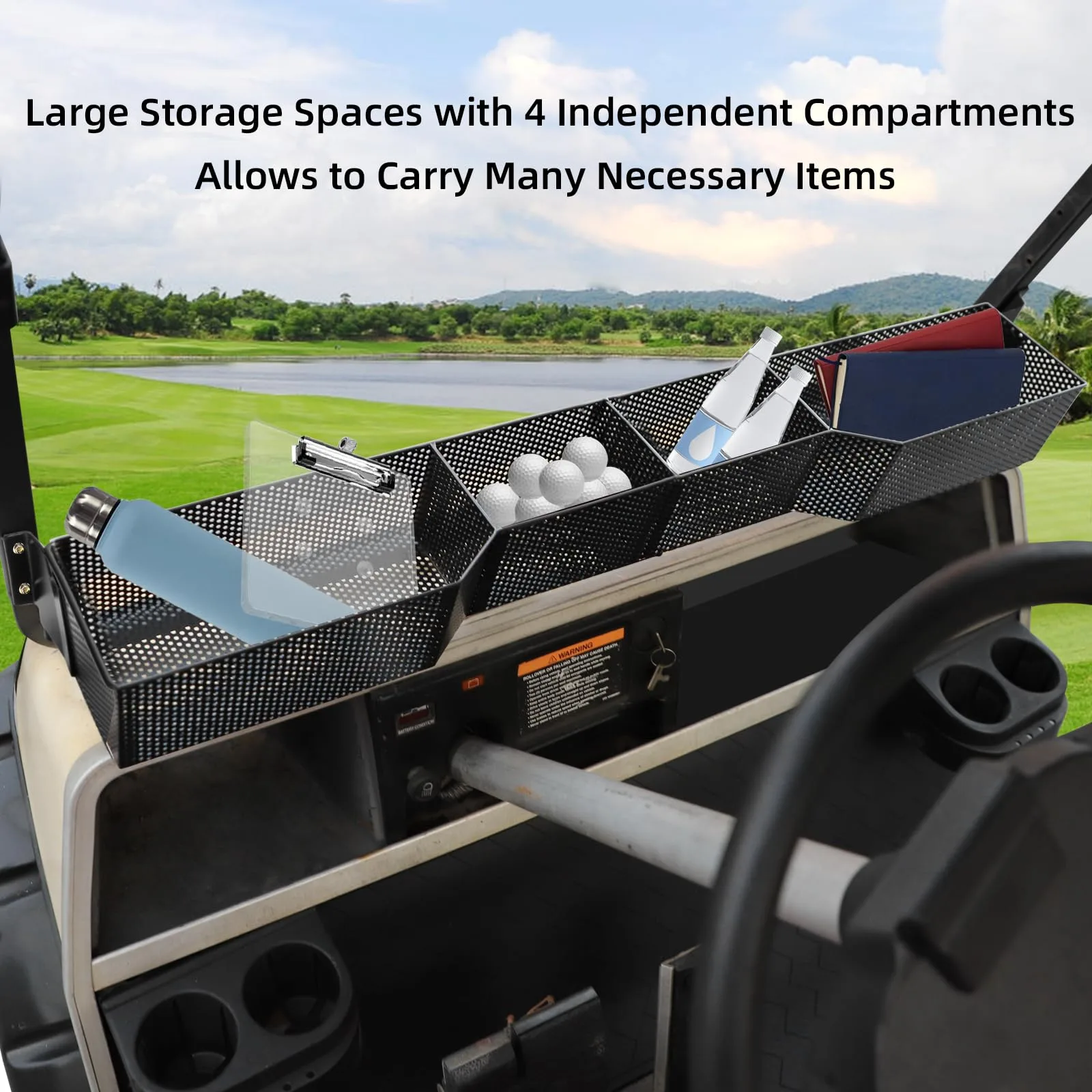 Roykaw Front Storage Basket for Club Car DS Golf Cart image 2