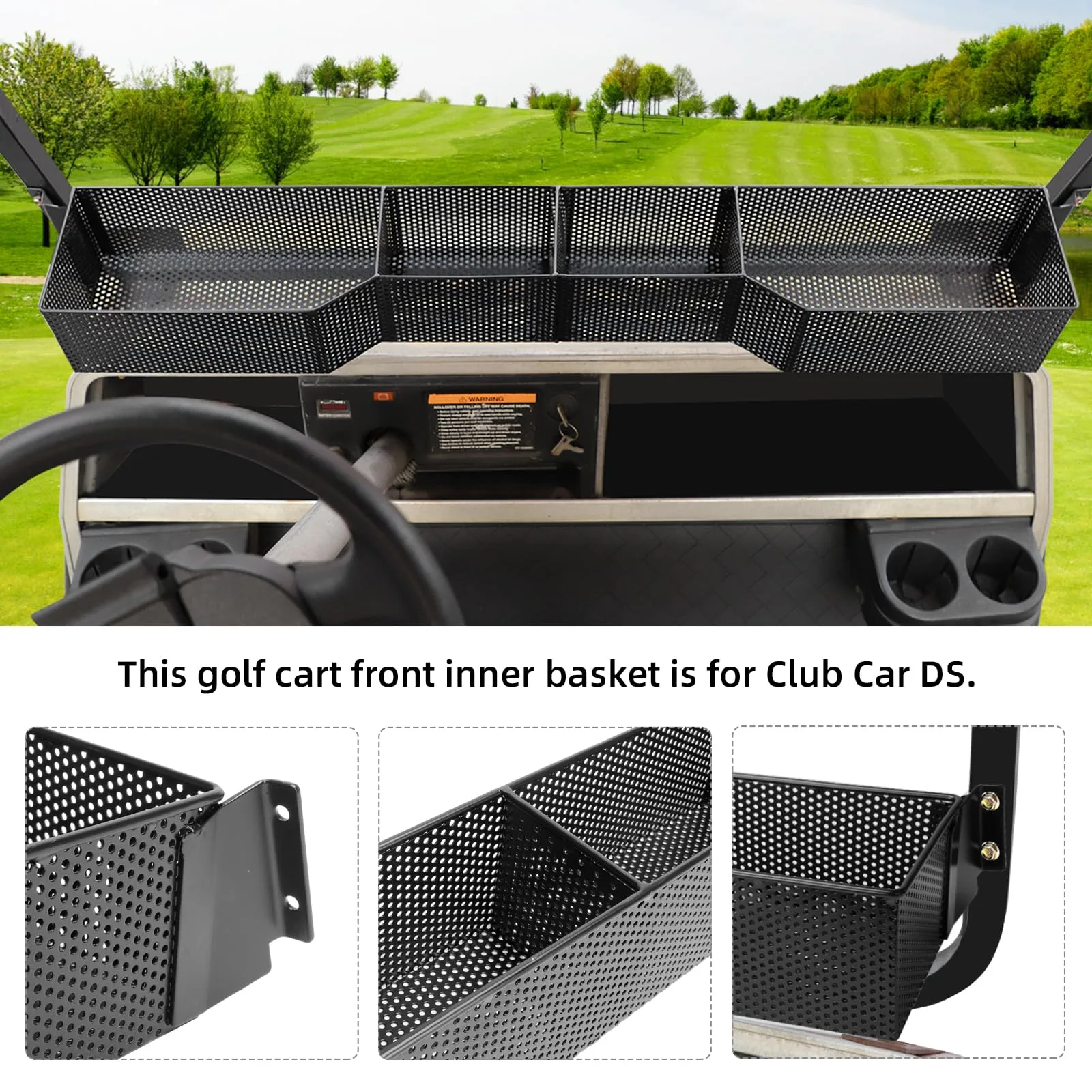 Roykaw Front Storage Basket for Club Car DS Golf Cart image 3