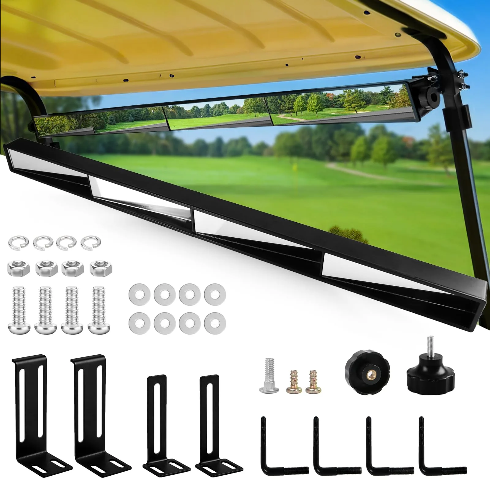 Xislet XZGM003 4-Panel Golf Cart Rearview Mirror