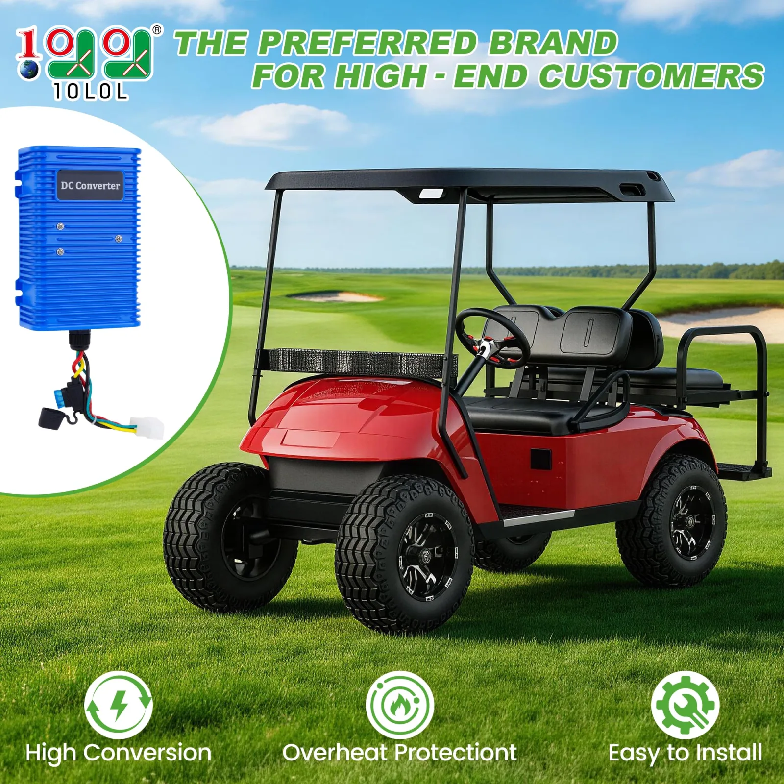 9.99WORLD MALL 36V/48V to 12V Golf Cart Reducer image 2