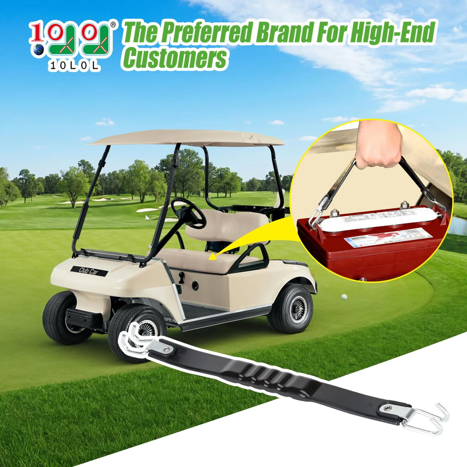 10L0L Golf Cart Battery Lifting Strap, 14-Inch image 2