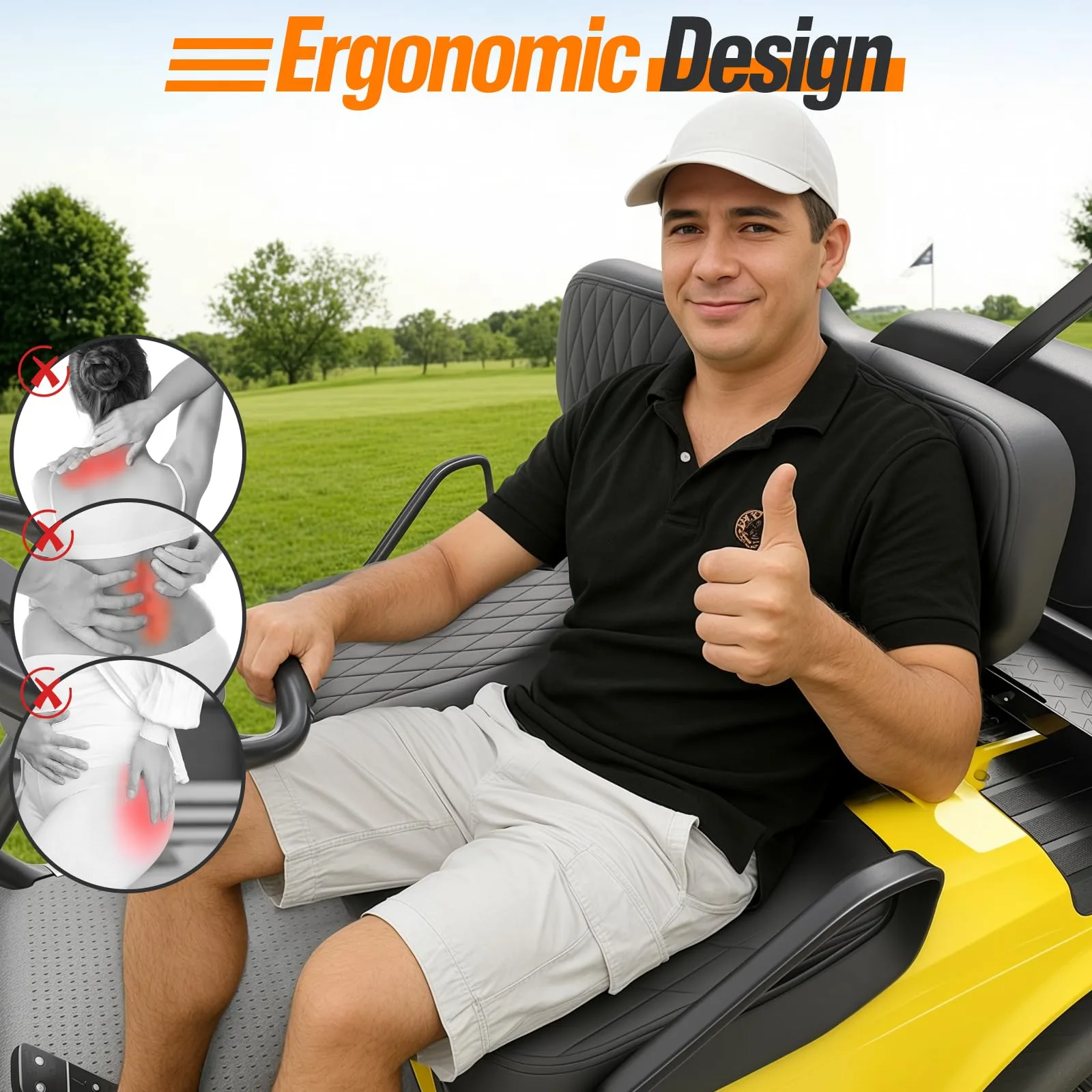 GODCTSUP Front Seat Cushions for EZGO TXT & Medalist image 4