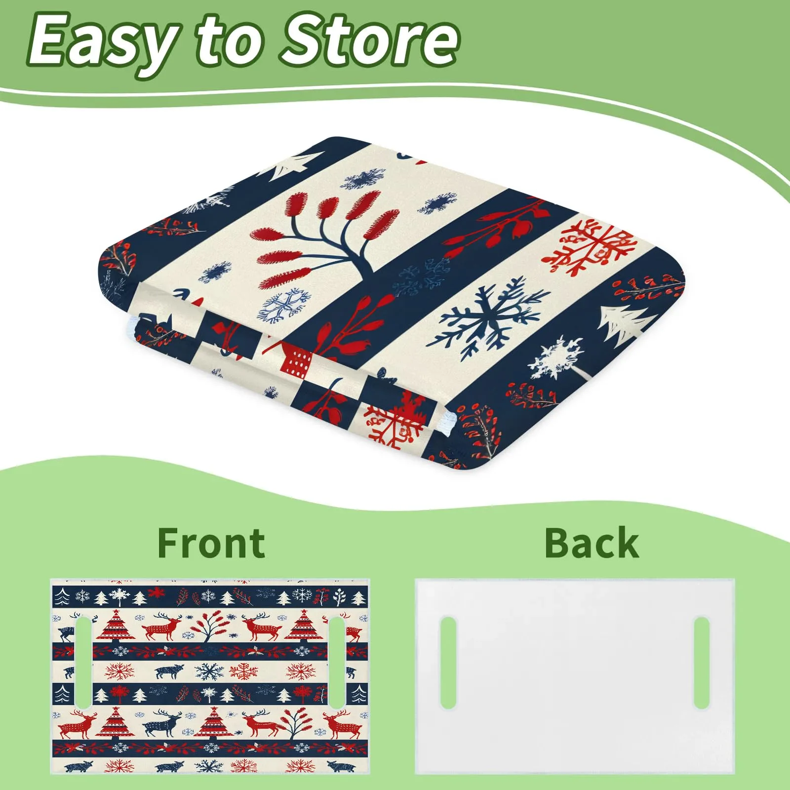 Tiveruda Xmas Deer Plaid Golf Cart Seat Cover image 4