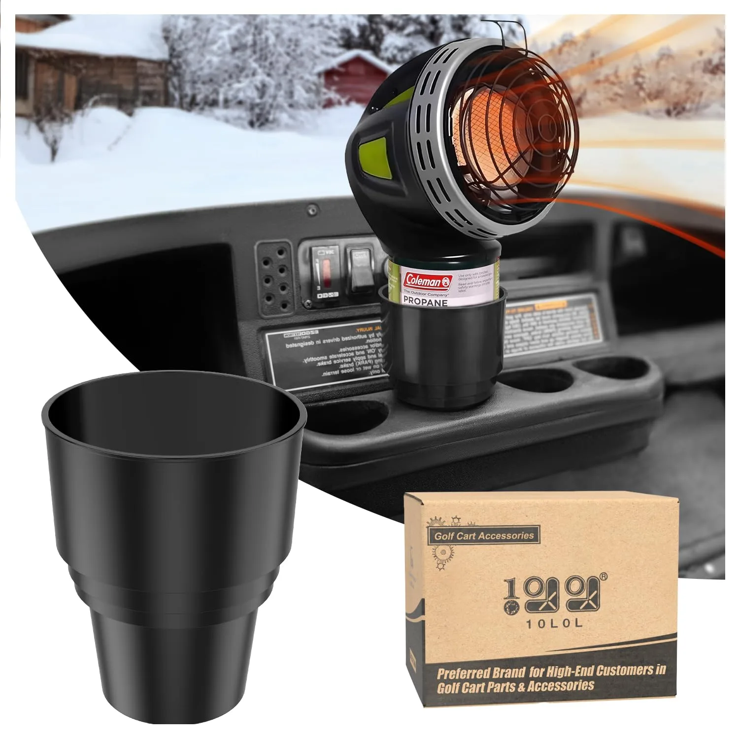 10L0L Golf Cart Propane Heater Cup Holder Insert
