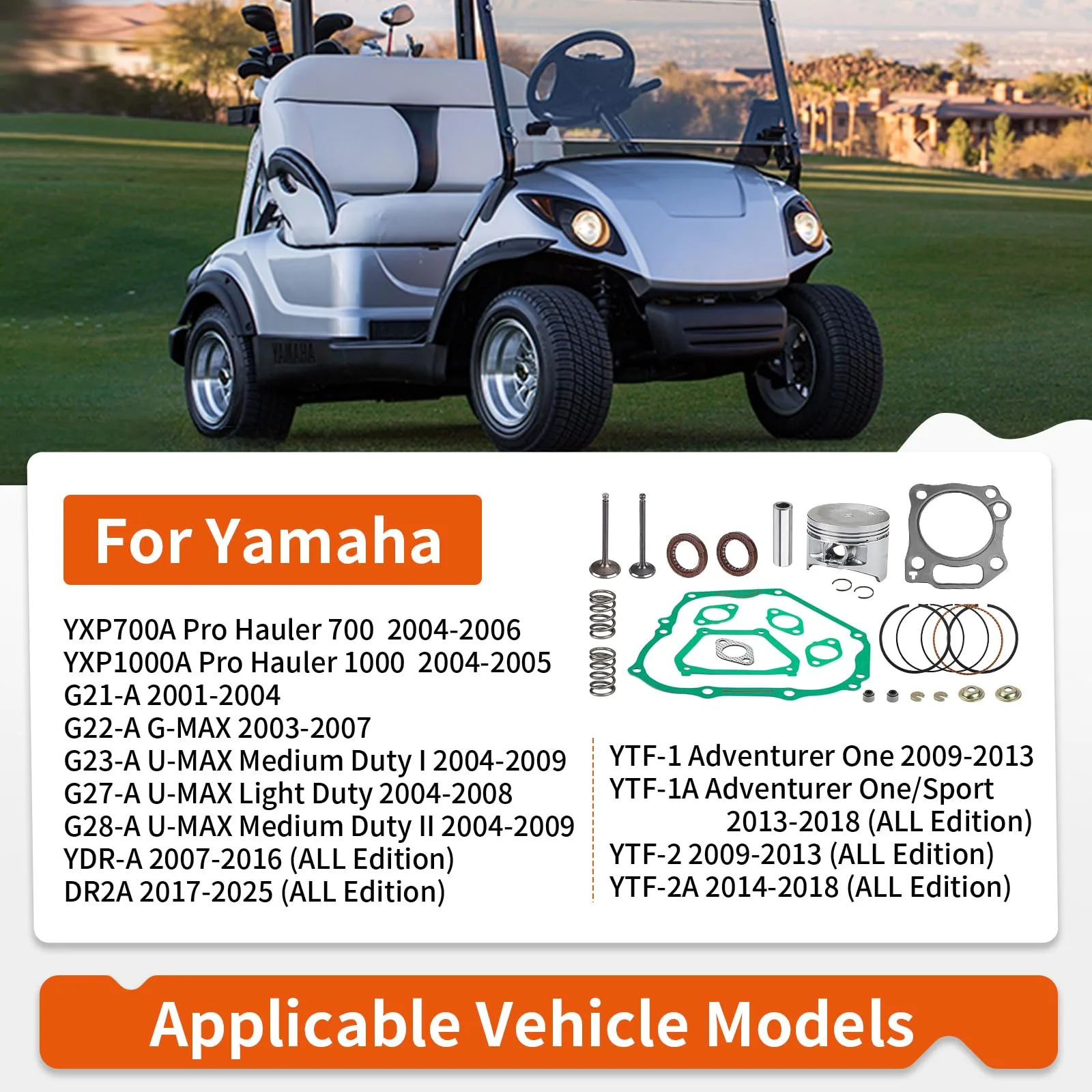 zozoye Yamaha Golf Cart Engine Top-End Rebuild Kit image 3