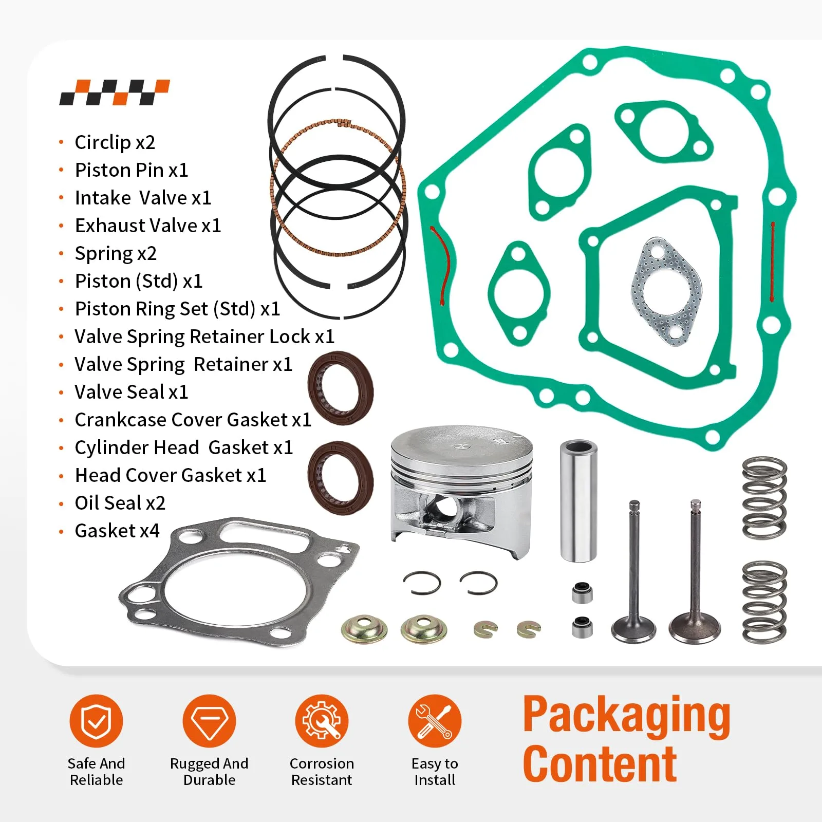 zozoye Yamaha Golf Cart Engine Top-End Rebuild Kit image 4