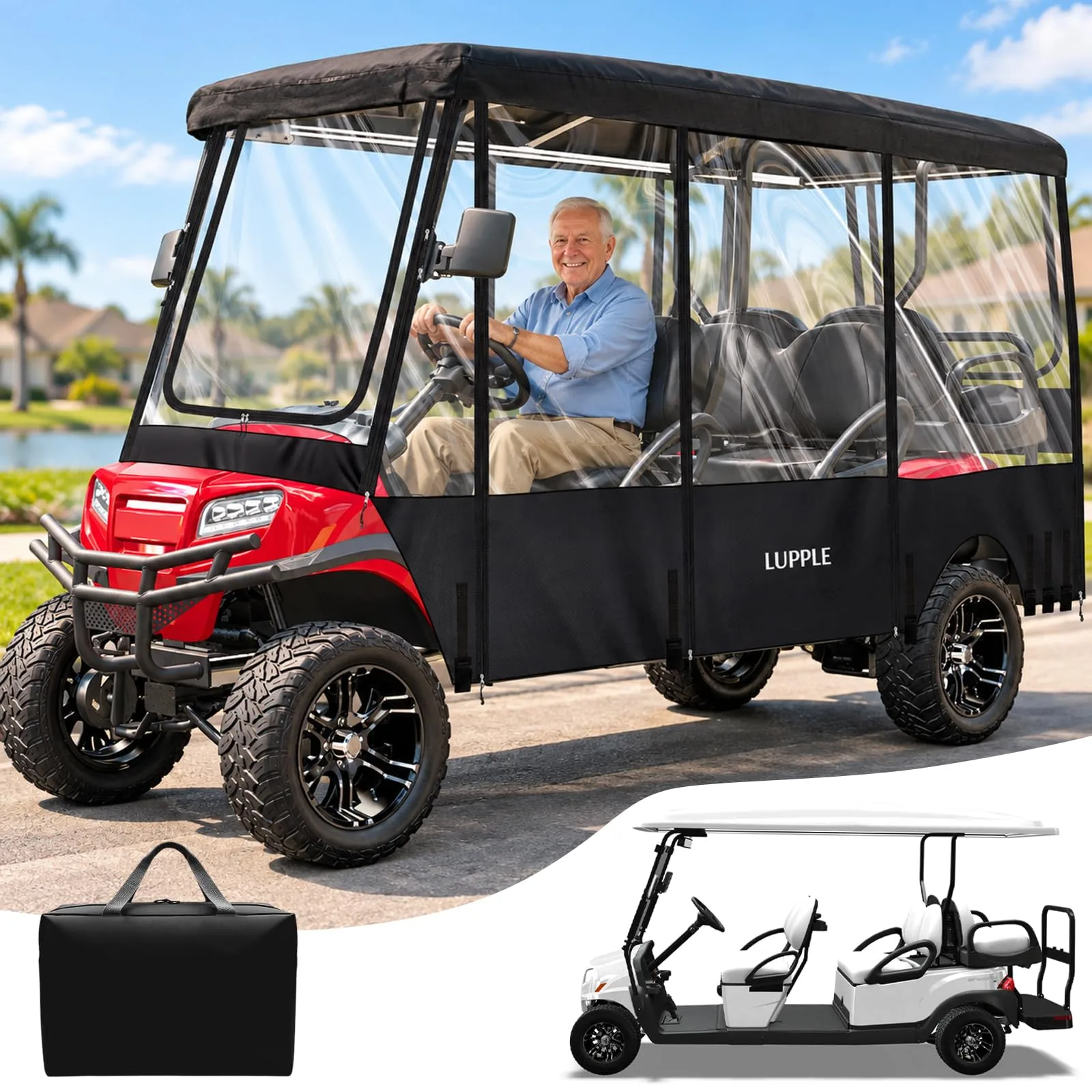 LUPPLE Enclosure for Club Car Villager 6 Golf Cart