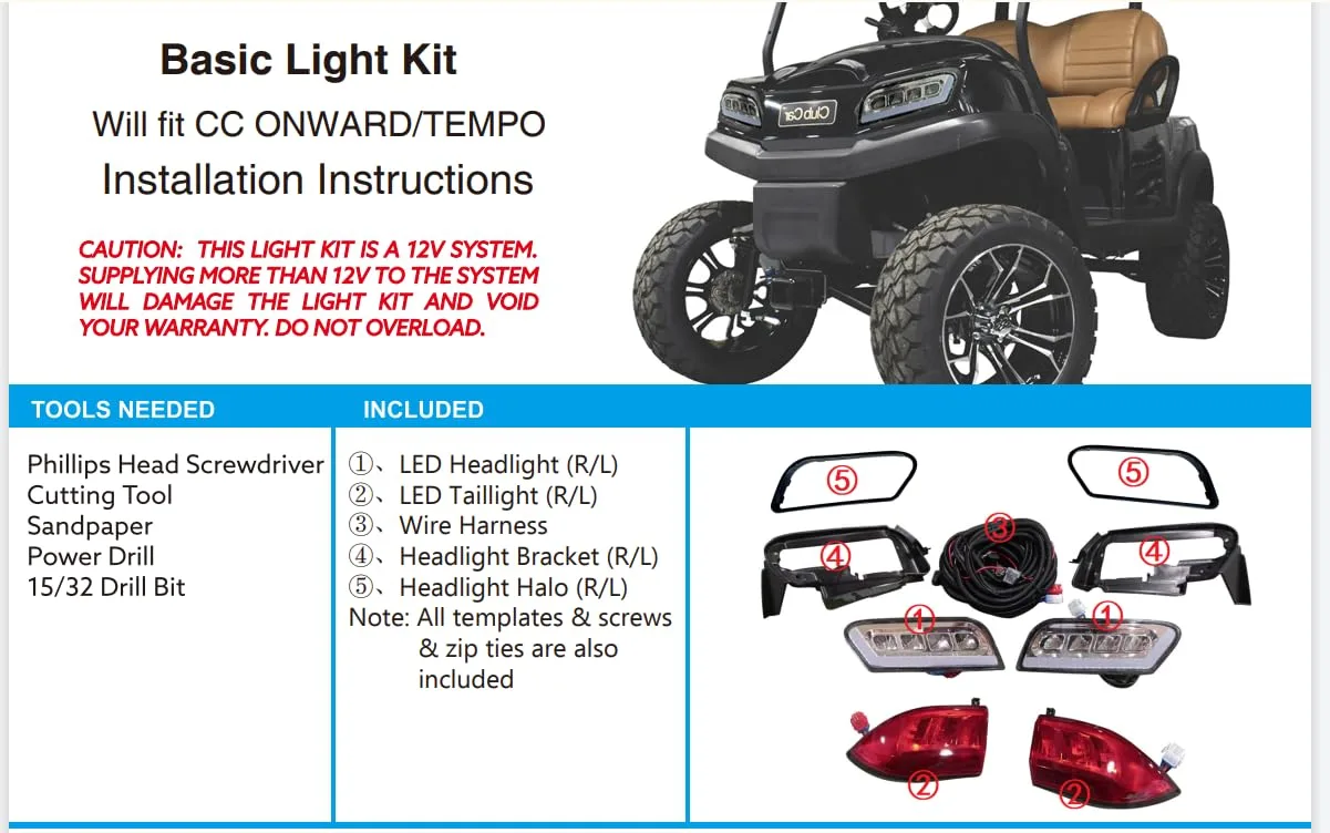 Dr.Acces Tempo LED Light Kit for Club Car Tempo (2018+) image 3