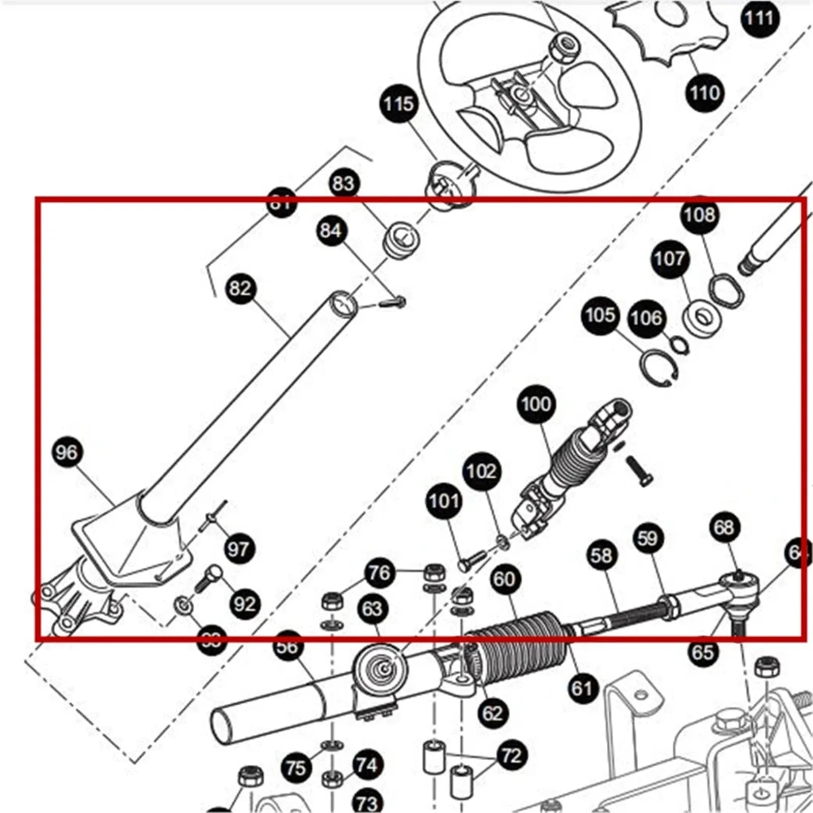 CJLHENZM Steering Column Assembly 70758G05 image 4