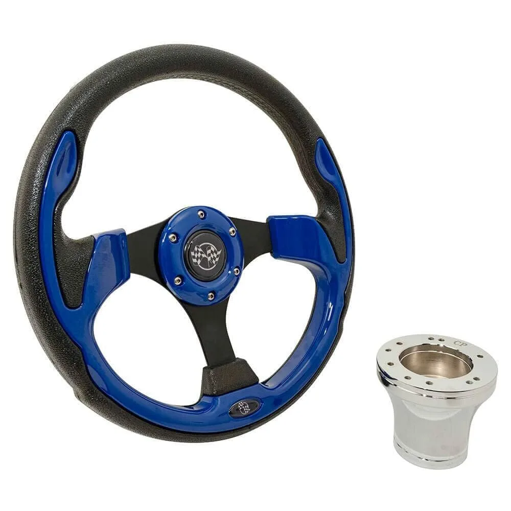 GTW 12.5-Inch Blue Steering Wheel for E-Z-GO TXT