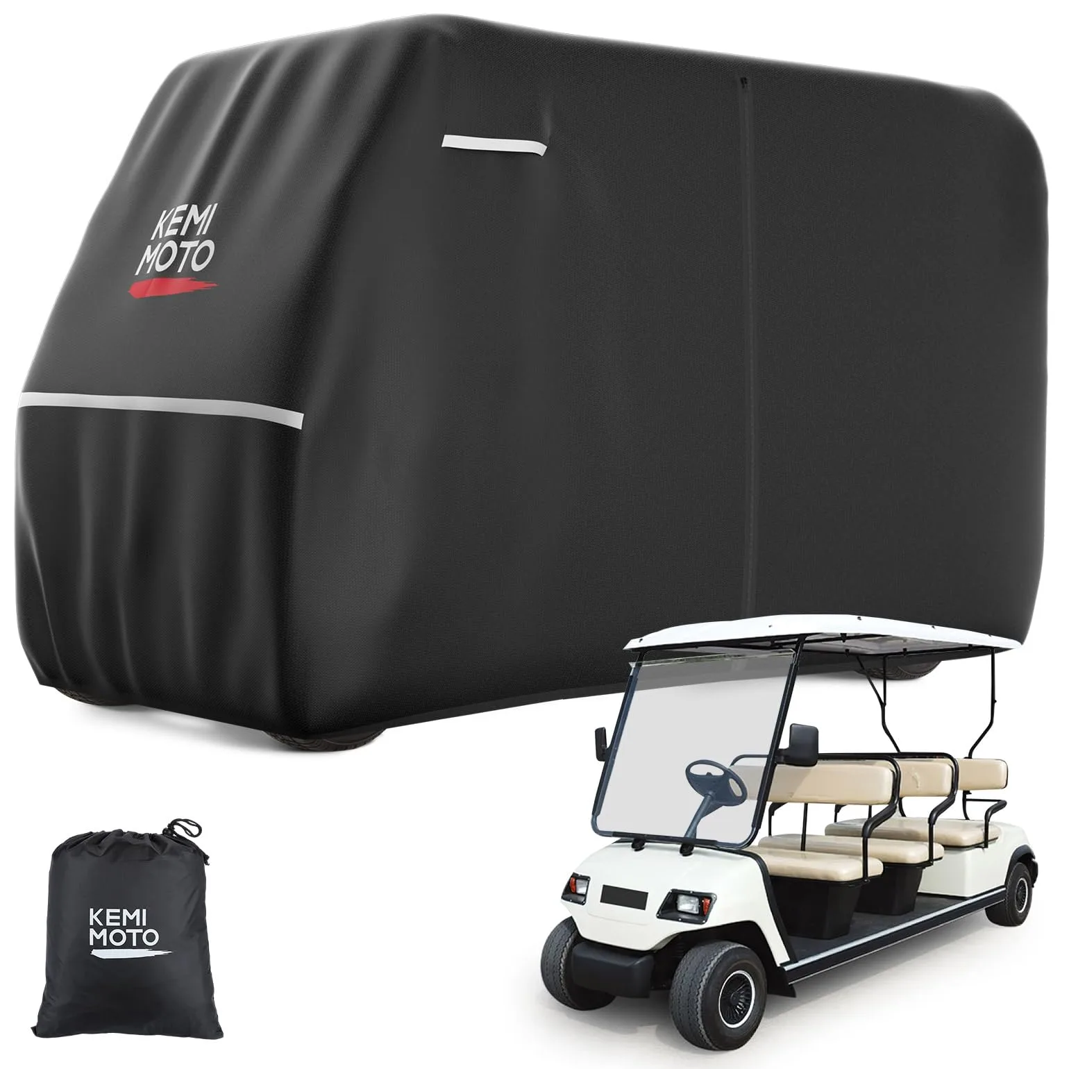 KEMIMOTO 6-Passenger Golf Cart Cover B1406-06003-BKcover