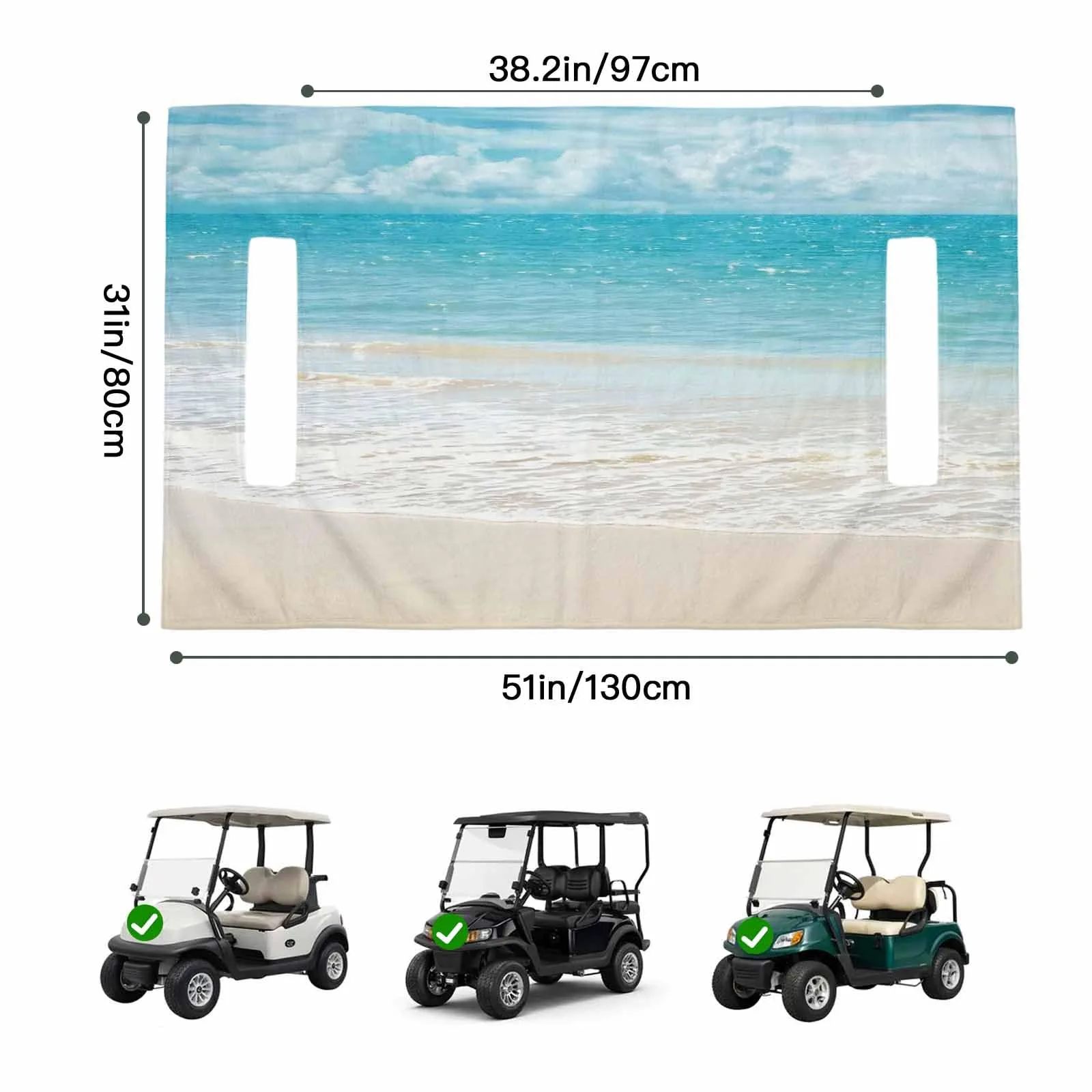 Trosturdspn Golf Cart Seat Towel Blanket 51 x 31 in image 2