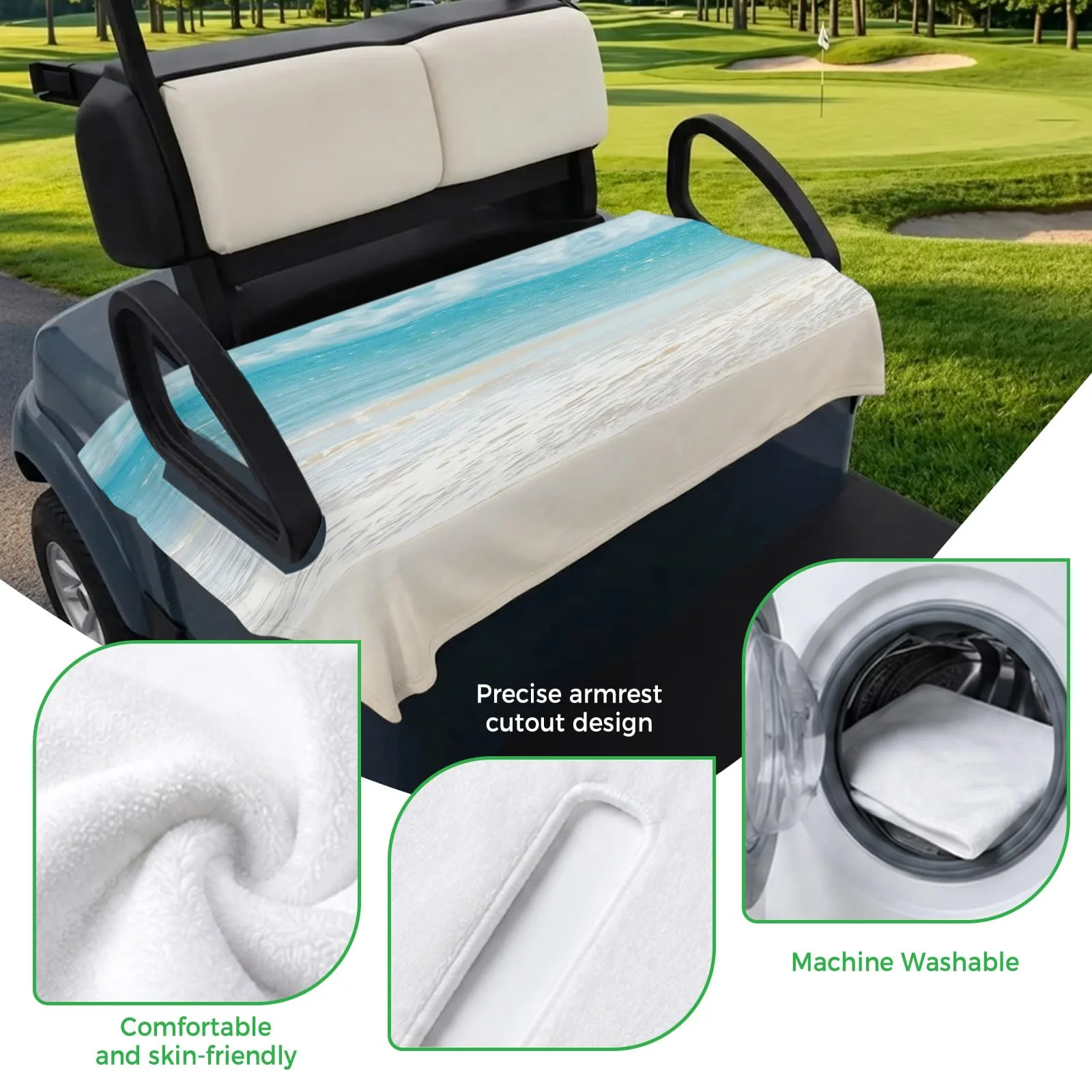 Trosturdspn Golf Cart Seat Towel Blanket 51 x 31 in image 3