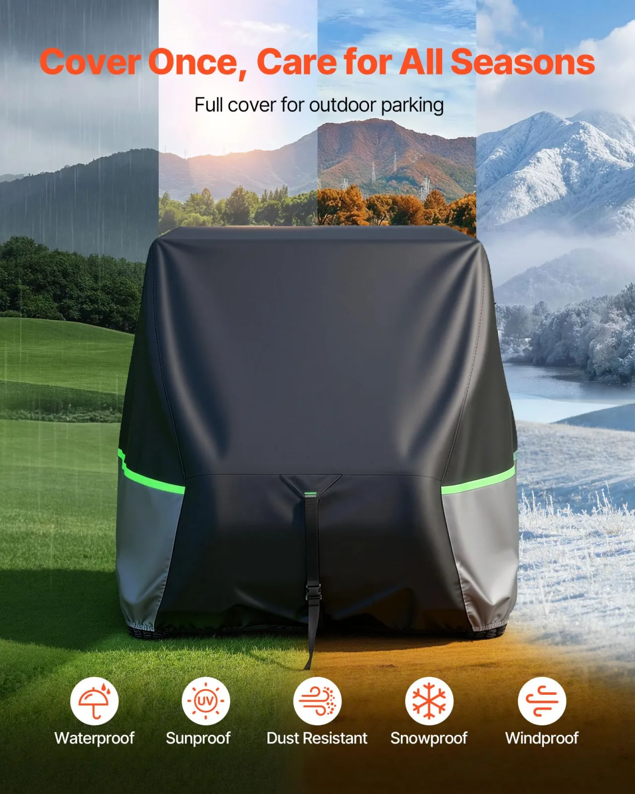 VEVOR 2+2/4 Passenger Golf Cart Cover image 3