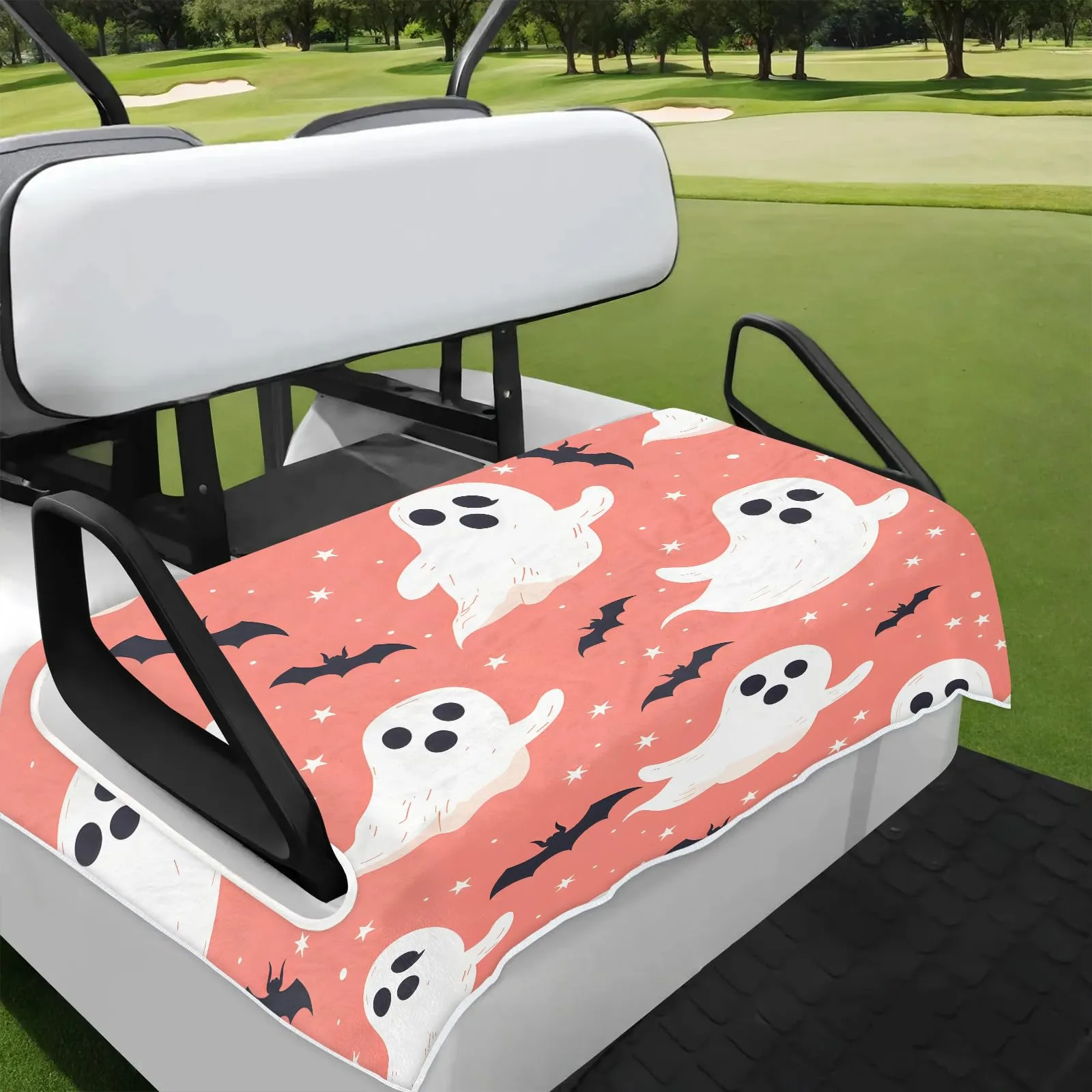 Tiveruda Halloween Ghost Golf Cart Seat Cover 51 x 31 in