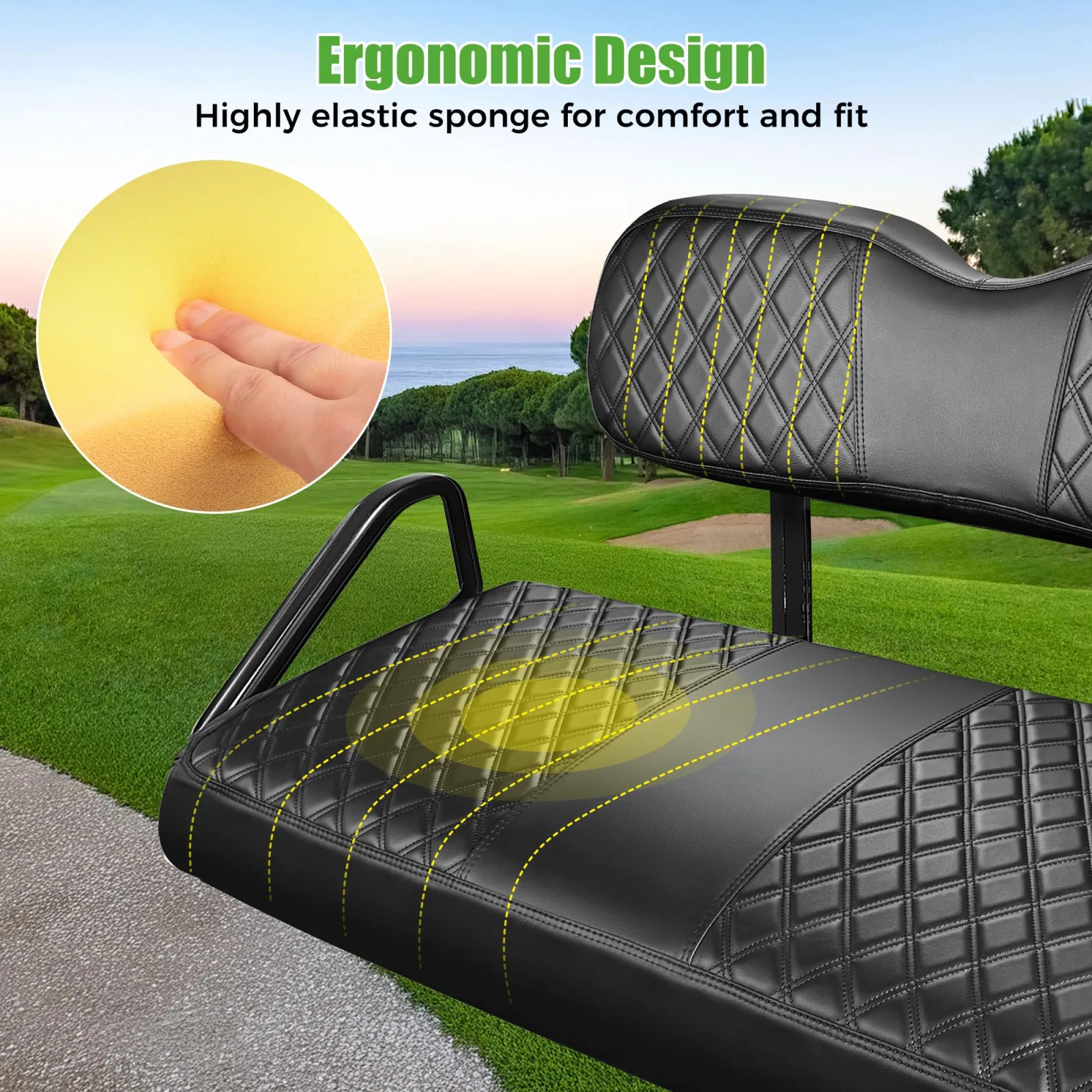 10L0L Front Seat Cover Set for E-Z-GO TXT image 3
