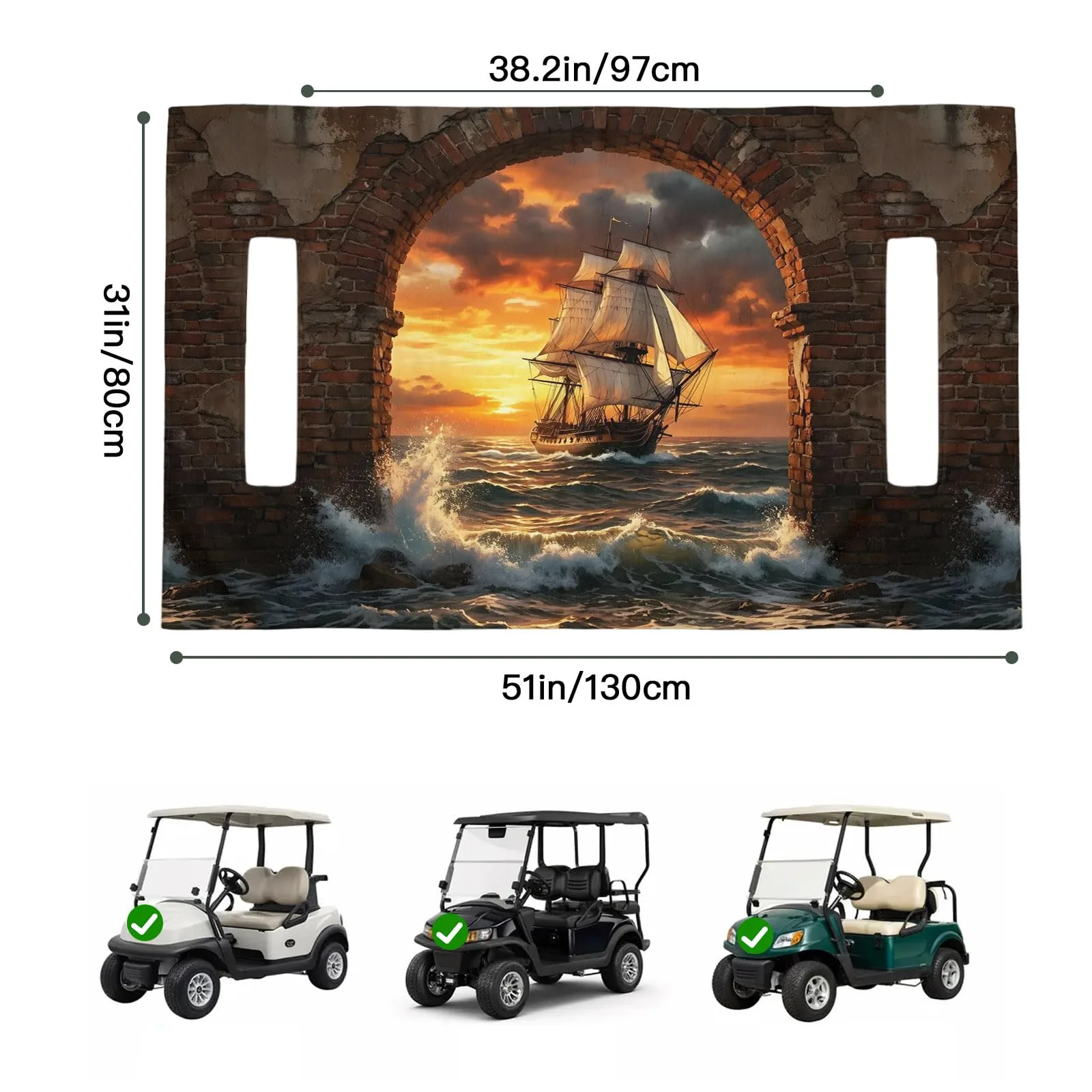 Trosturdspn Golf Cart Seat Towel Blanket 51 x 31 in image 2