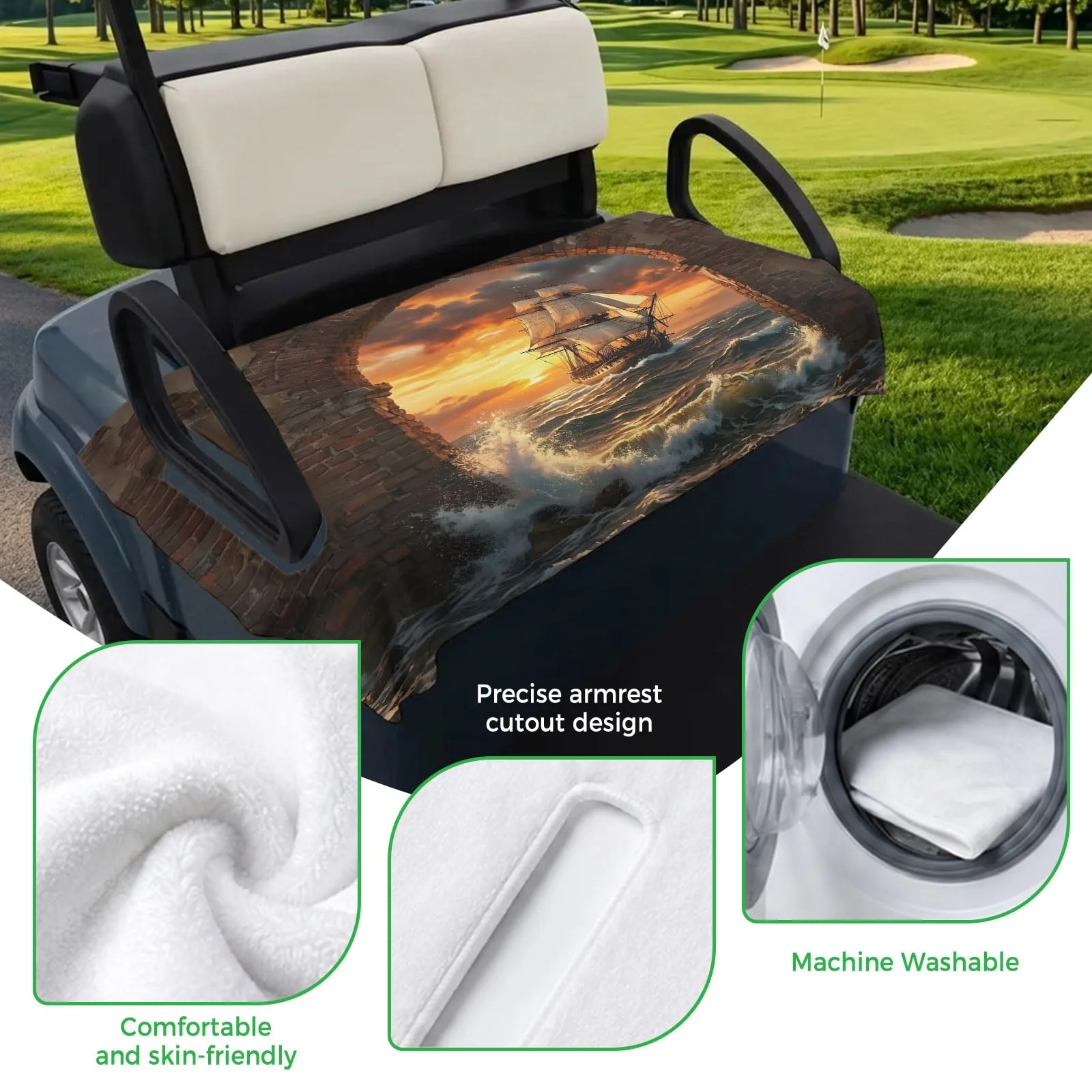 Trosturdspn Golf Cart Seat Towel Blanket 51 x 31 in image 3