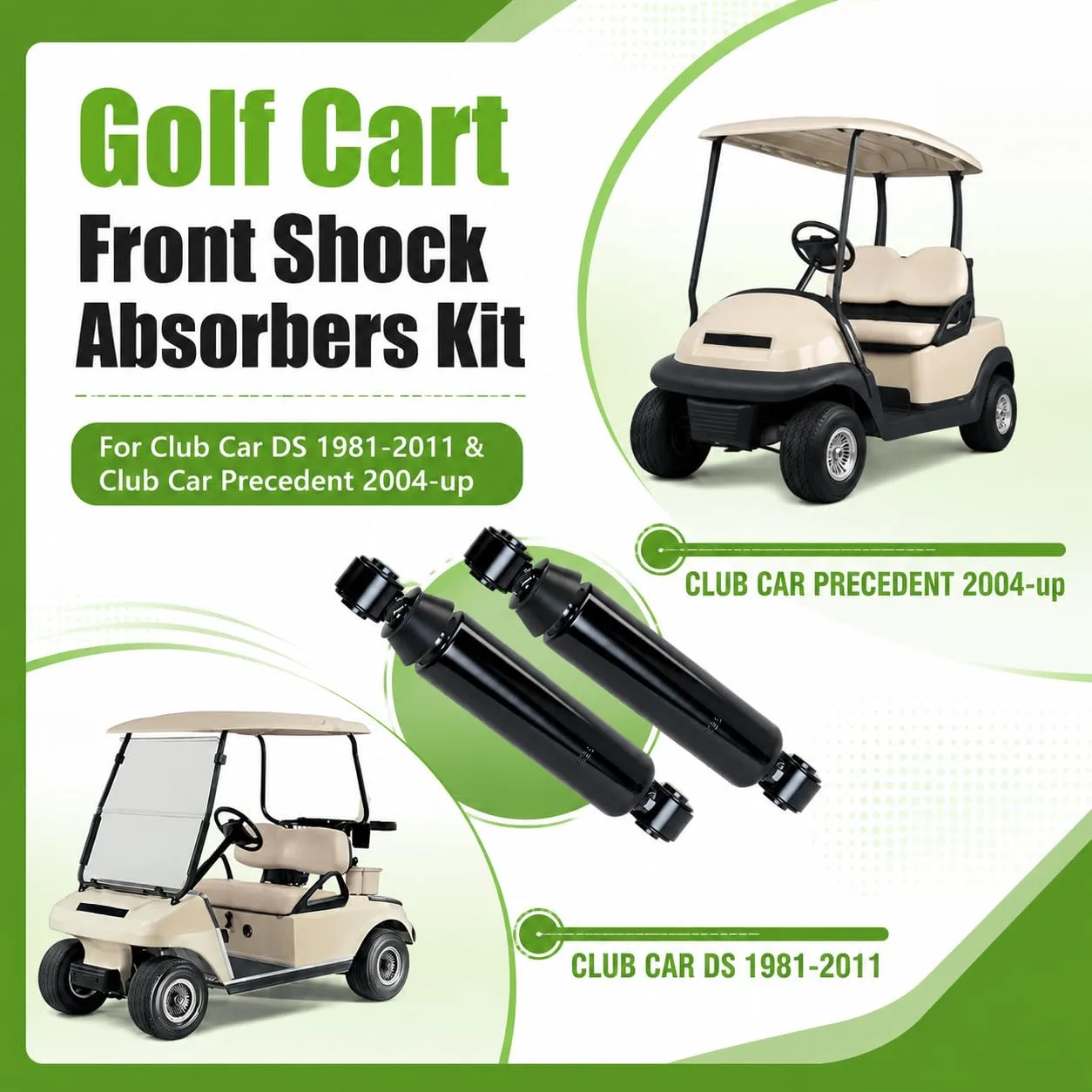10L0L Front Shocks for Club Car DS & Precedent image 3