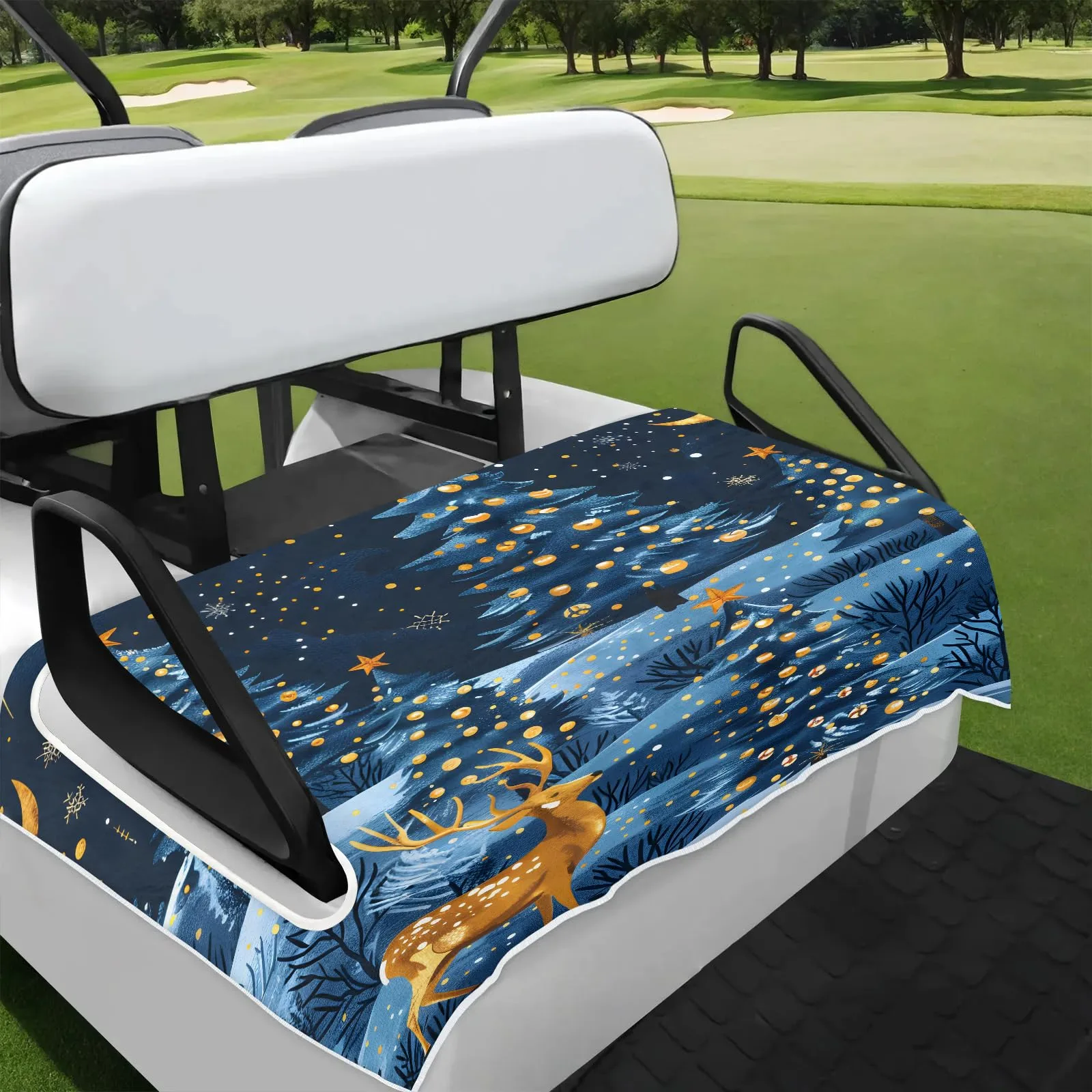 Tiveruda Golf Cart Seat Cover for Double Seats, 51 x 31 in.