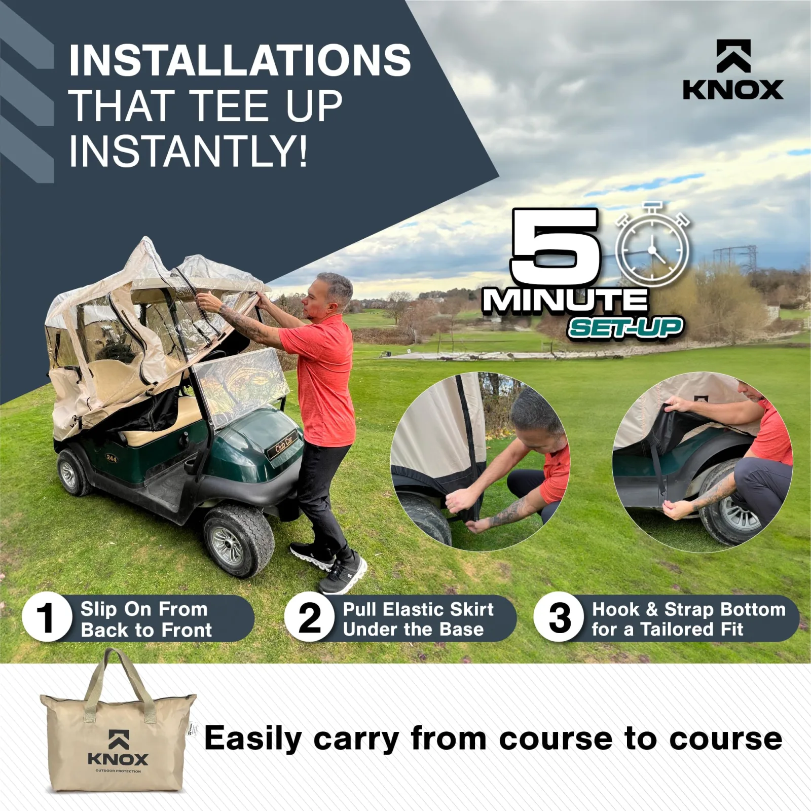 KNOX GLF036 Golf Cart Enclosure for Club Car & E-Z-GO image 3